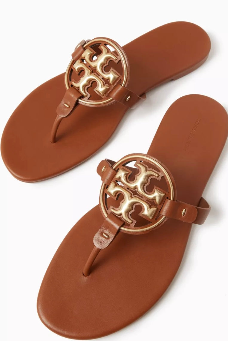 Tory Burch Miller Metal Logo Sandals