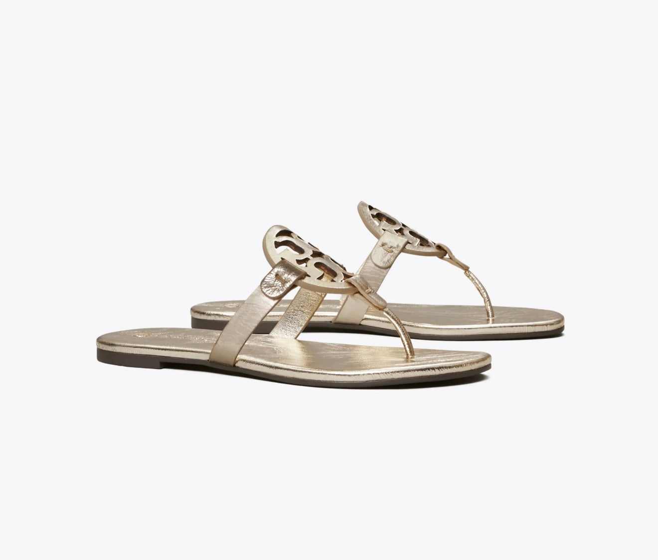 Tory Burch Miller Soft Metallic Sandal Spark Gold