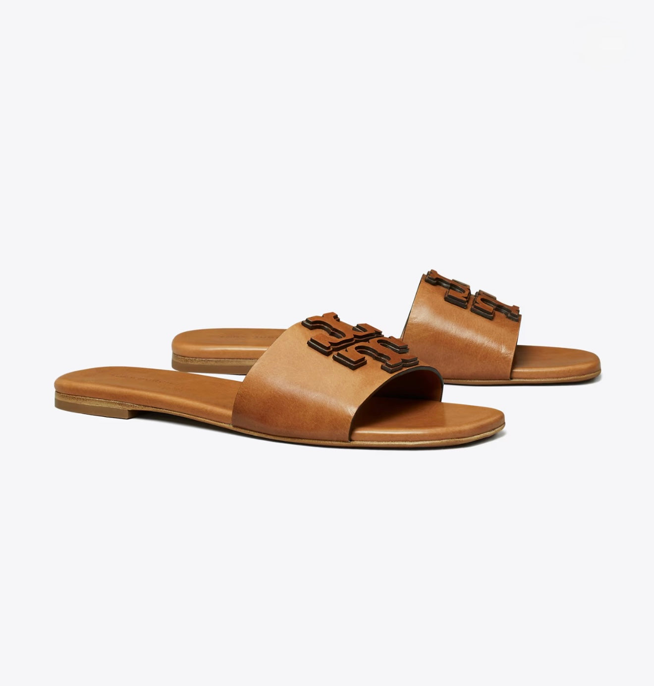 Tory Burch Ines Single Band Slides (Tan)