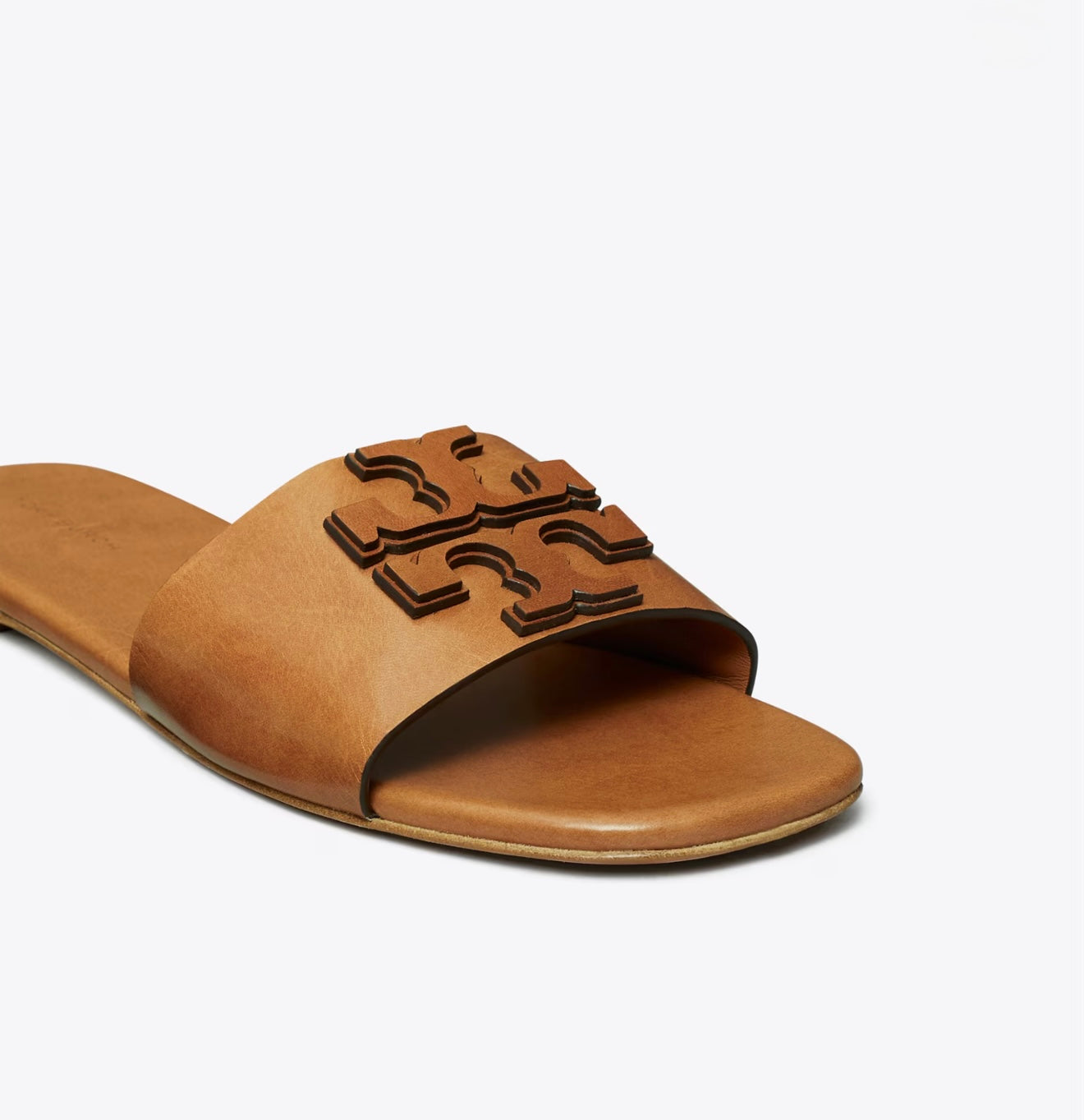 Tory Burch Ines Single Band Slides (Tan)
