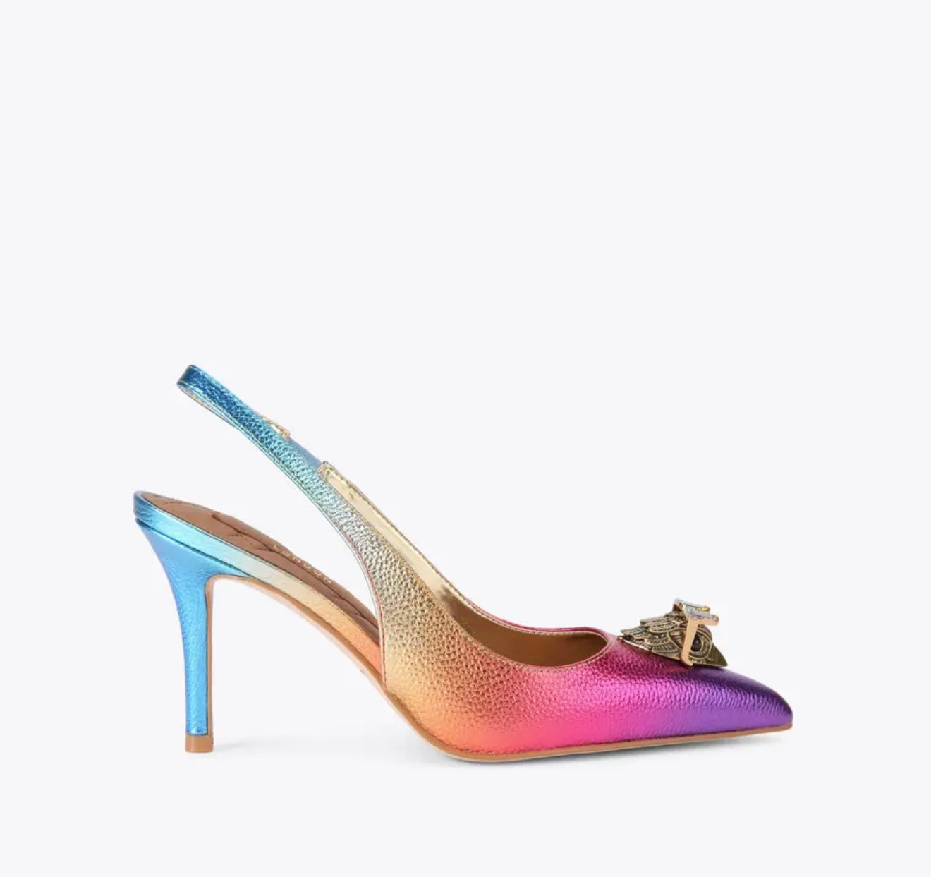 Kurt Geiger Belgravia Sling Back Heel Metallic Ombre