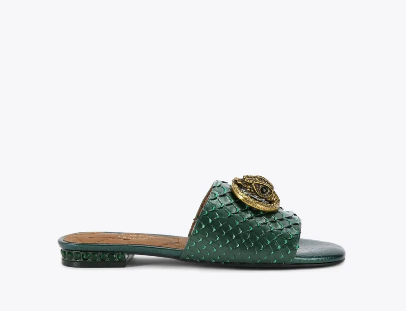 Kurt Geiger Chelsea Flat Sandal Emerald Green