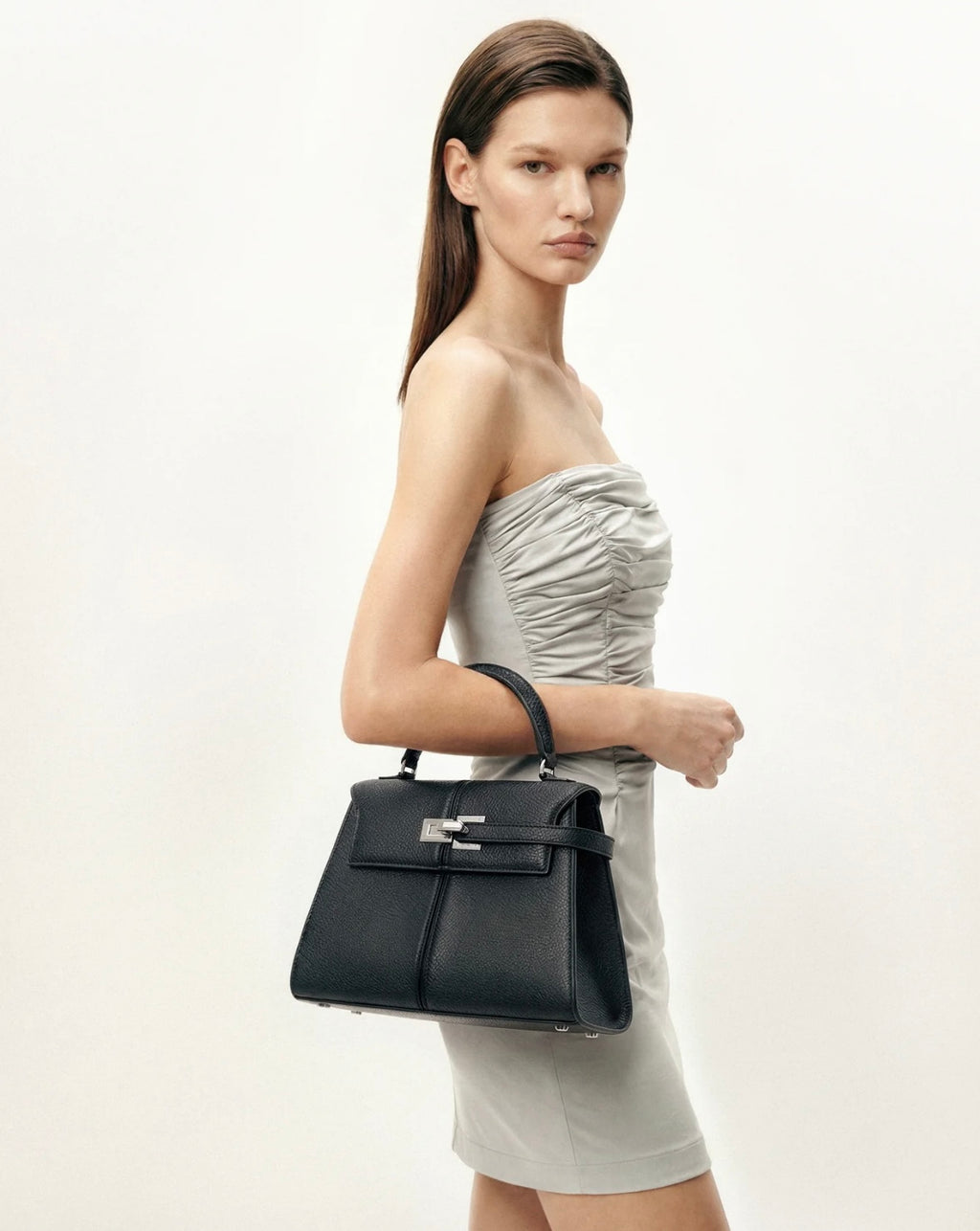 JW Pei Elise Top Handle Bag (Black)