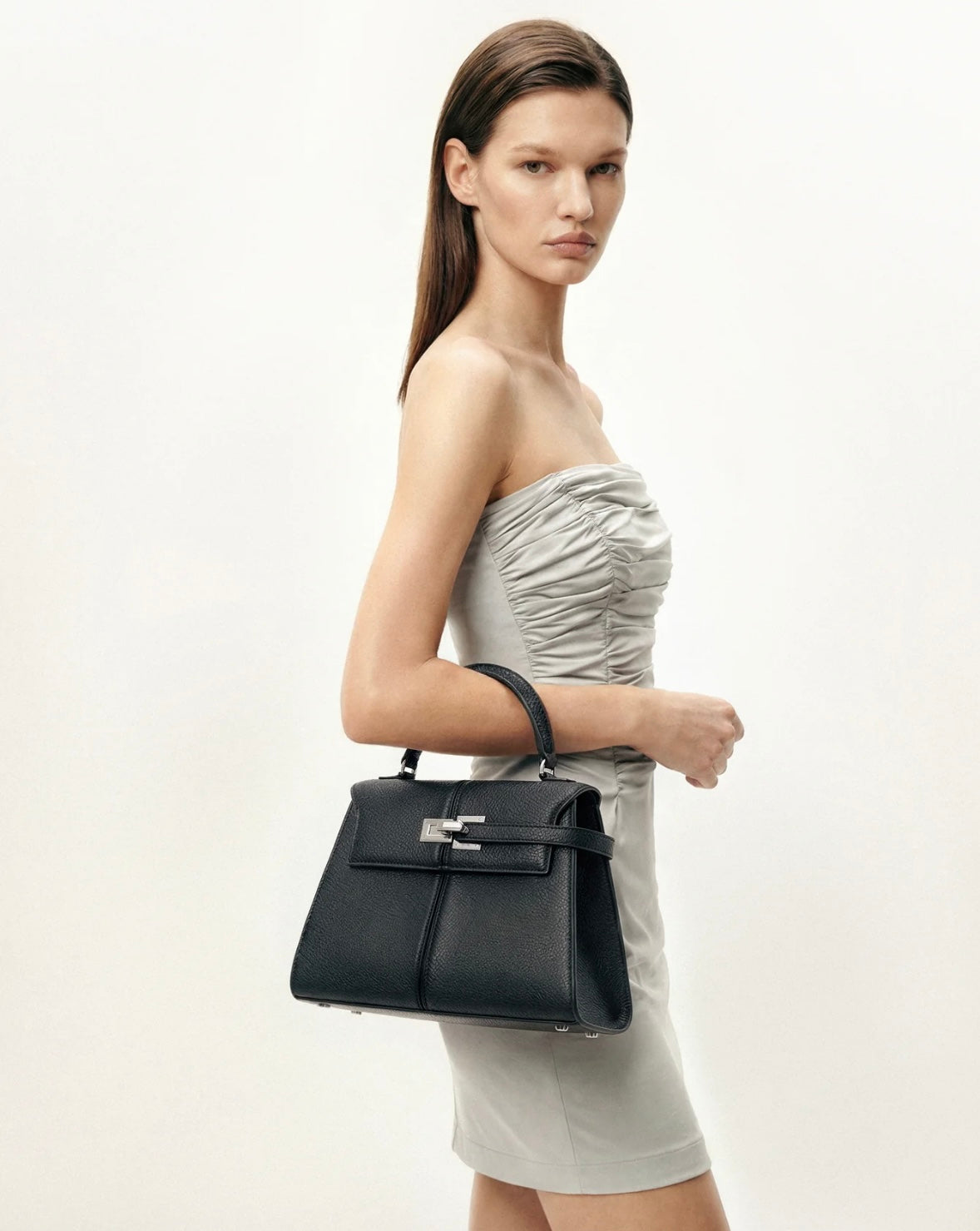 JW Pei Elise Top Handle Bag (Black)