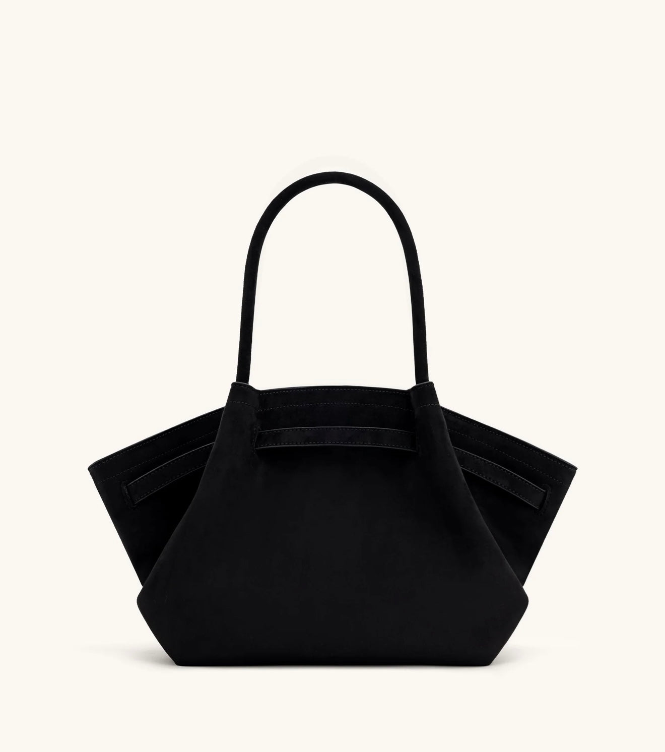 JW Pei Hana Medium Faux Suede Tote Bag (Black)