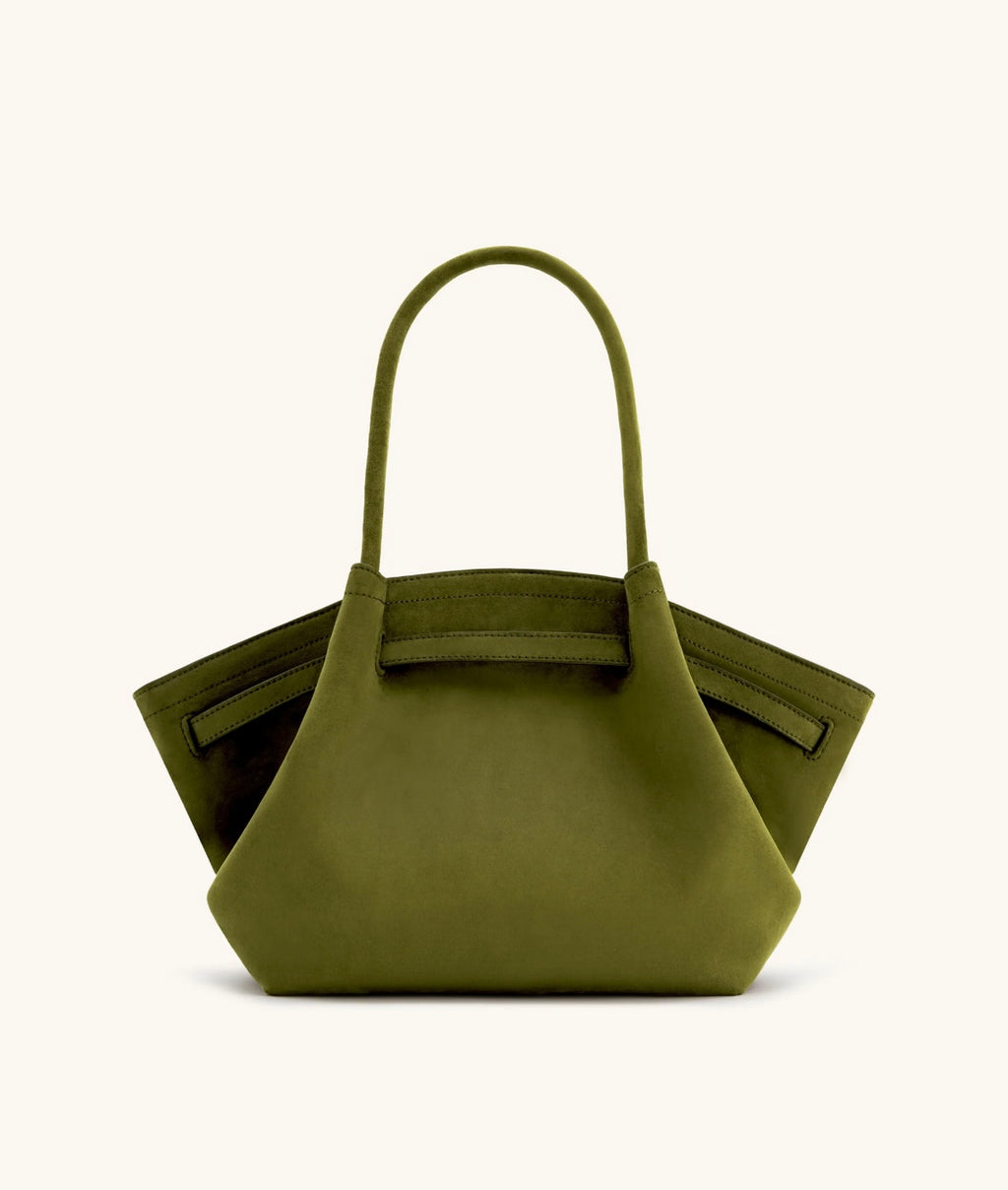 JW Pei Hana Medium Faux Suede Tote Bag (Dark Olive)