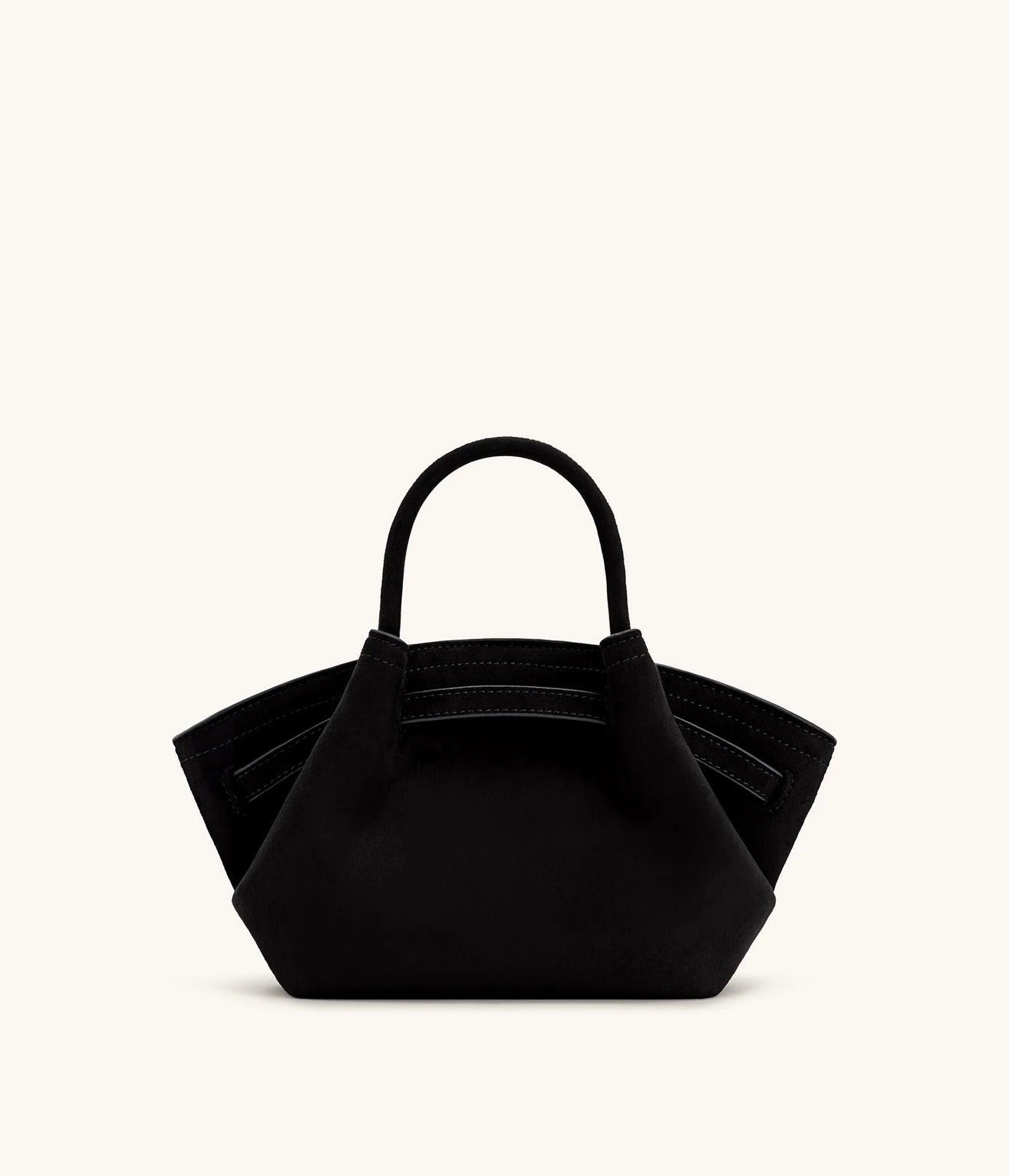 JW Pei Hana Mini Faux Suede Tote Bag (Black)