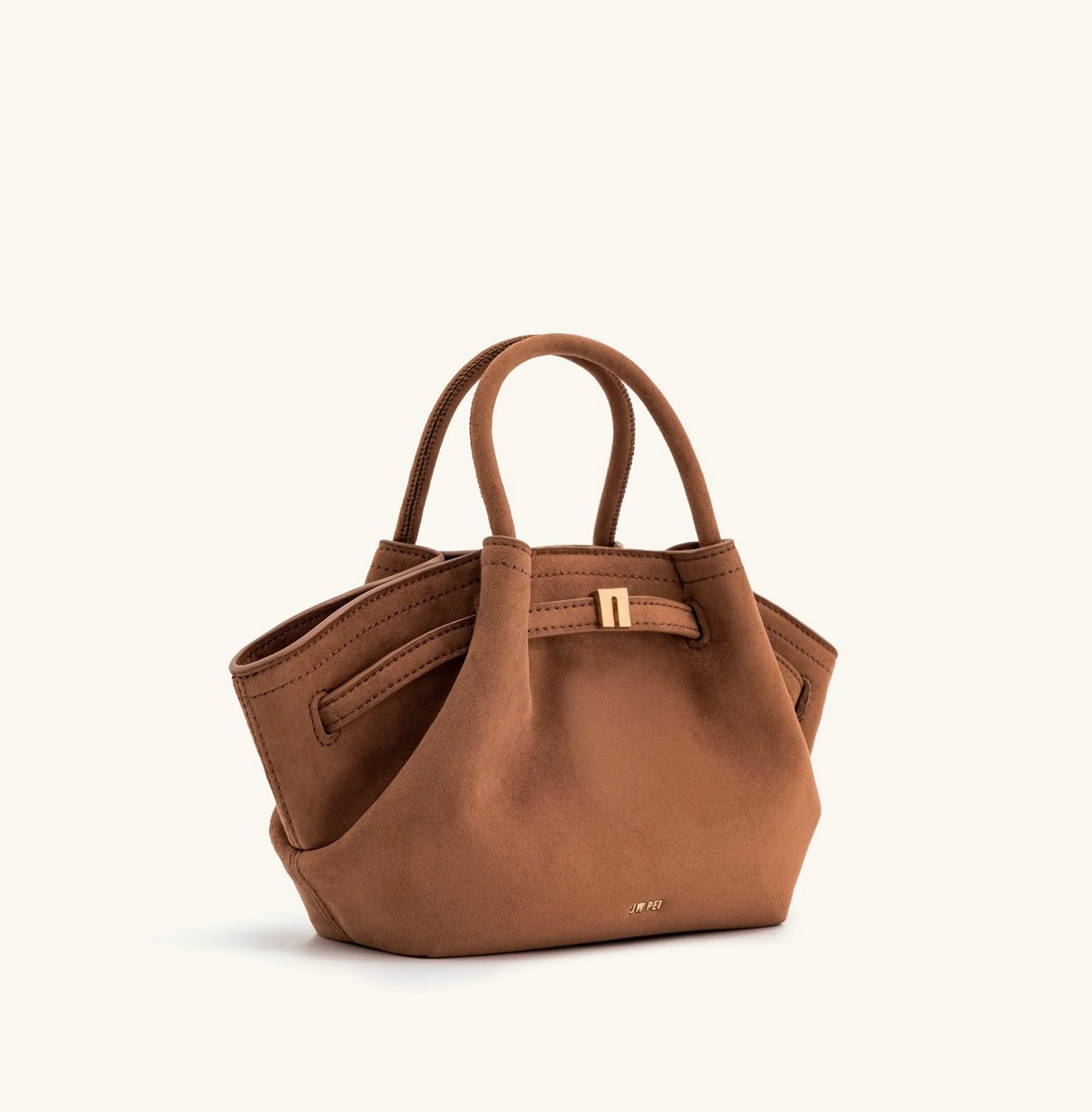 JW Pei Hana Mini Faux Suede Tote Bag (Brown)