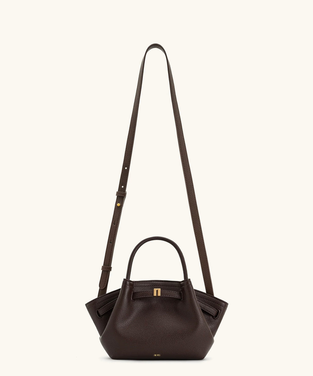 JW Pei Hana Mini Tote Bag (Dark Brown)