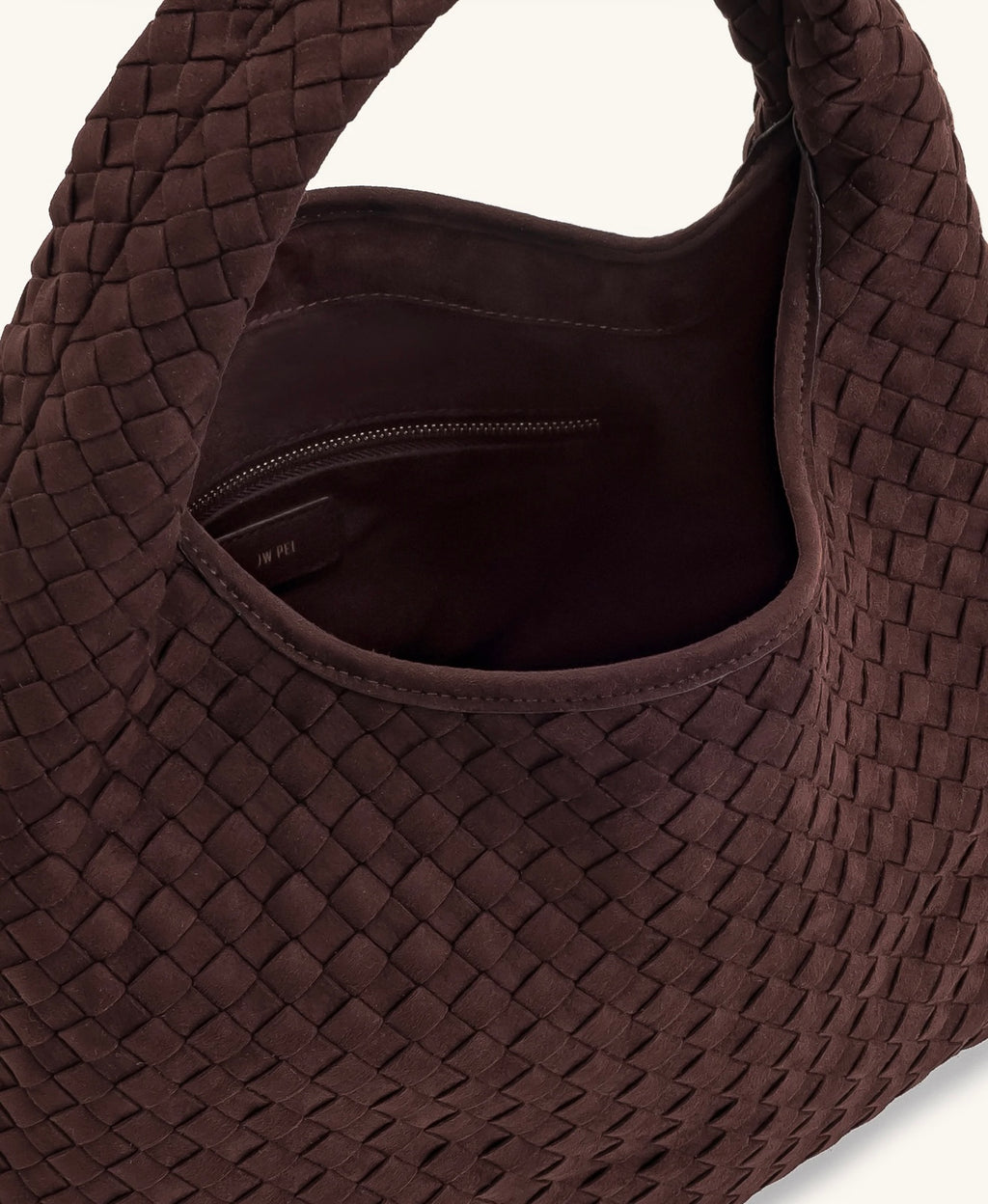 JW Pei Laura Woven Shoulder Bag (Deep Burgundy)