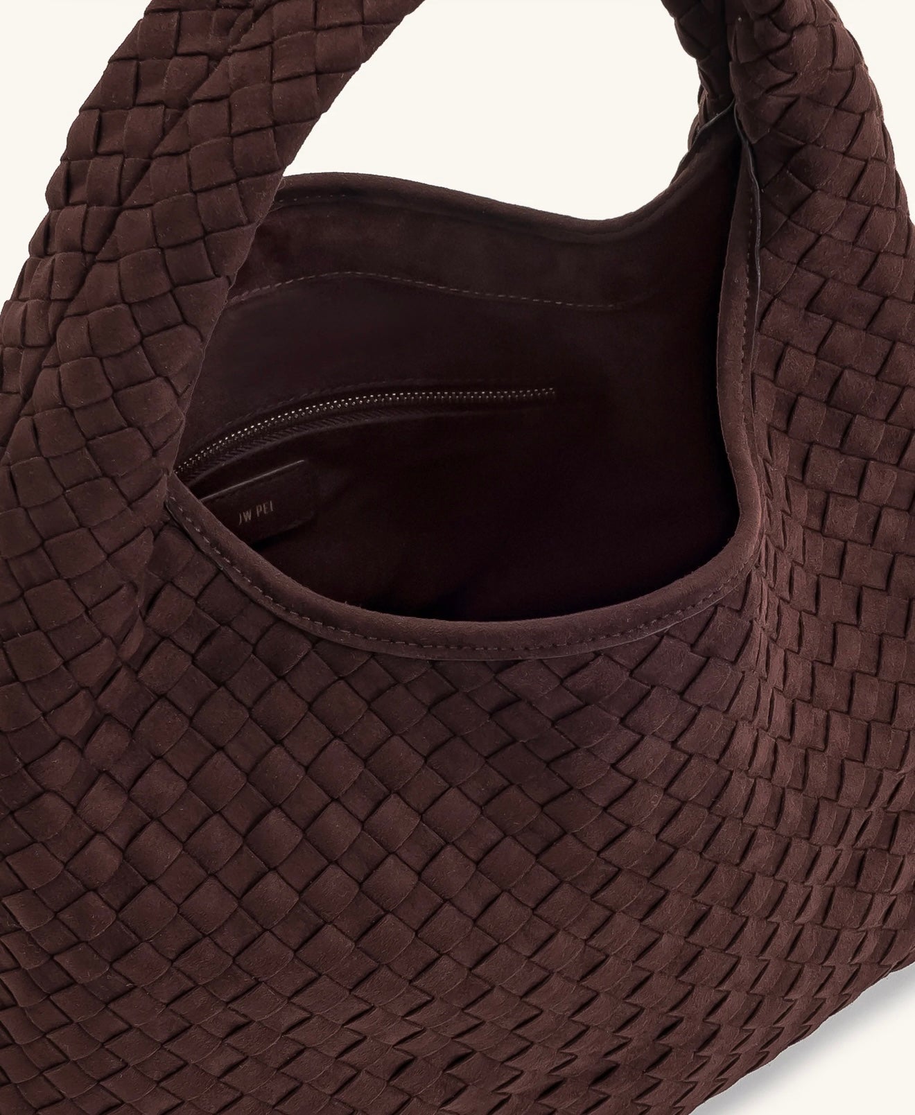 JW Pei Laura Woven Shoulder Bag (Deep Burgundy)