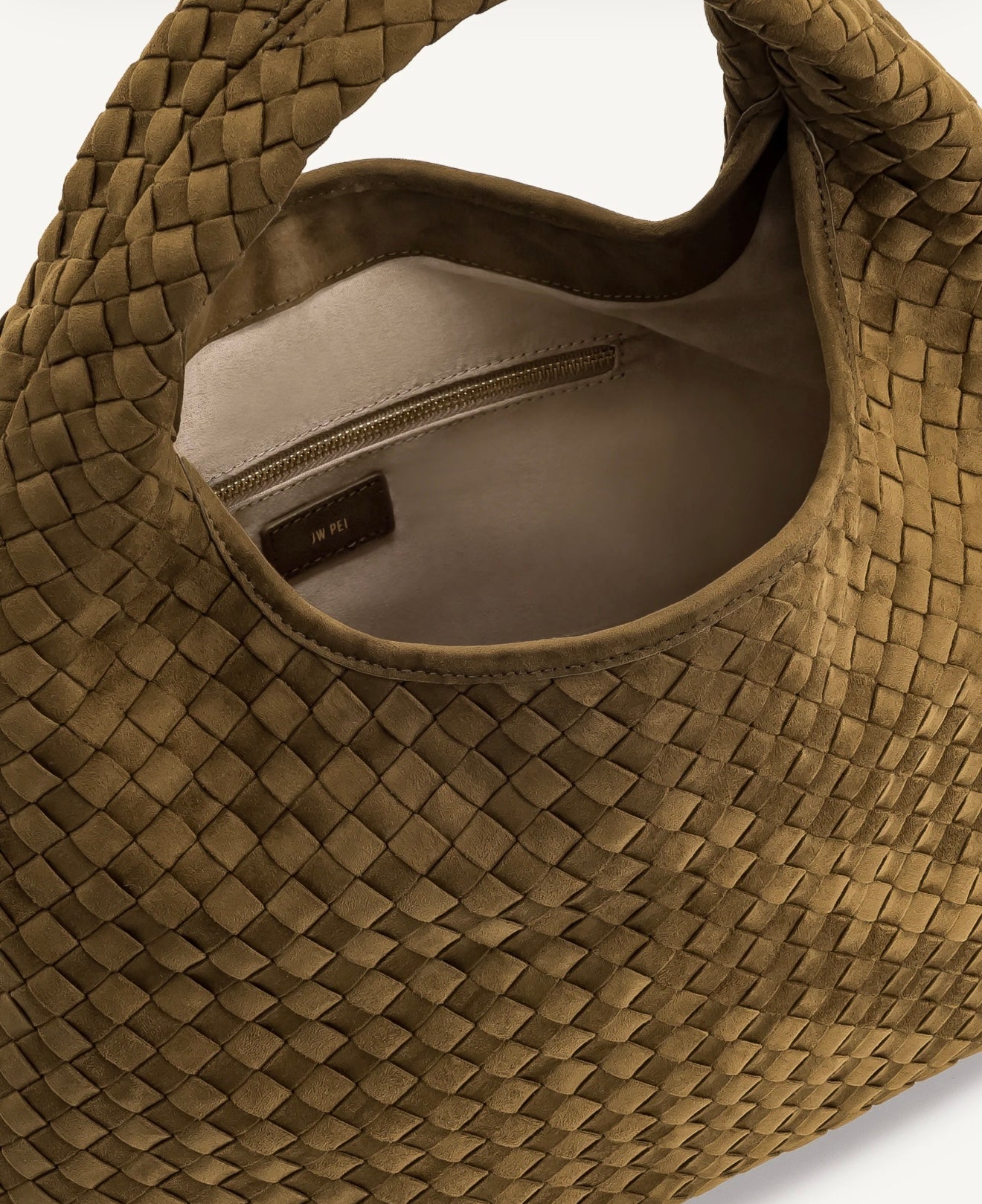 JW Pei Laura Woven Shoulder Bag (Olive Green)