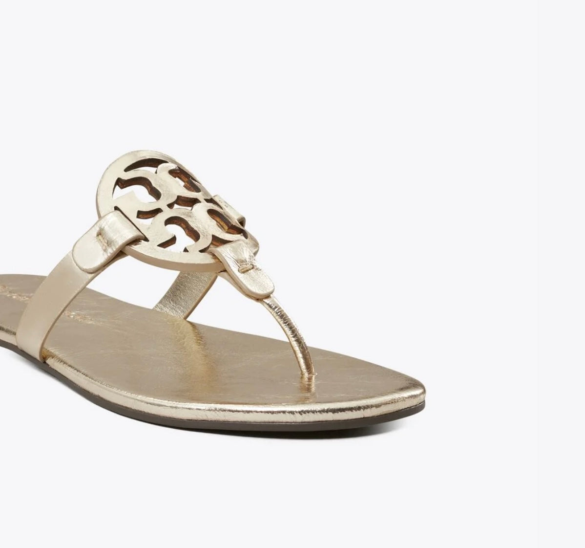 Tory Burch Miller Soft Metallic Sandal Spark Gold