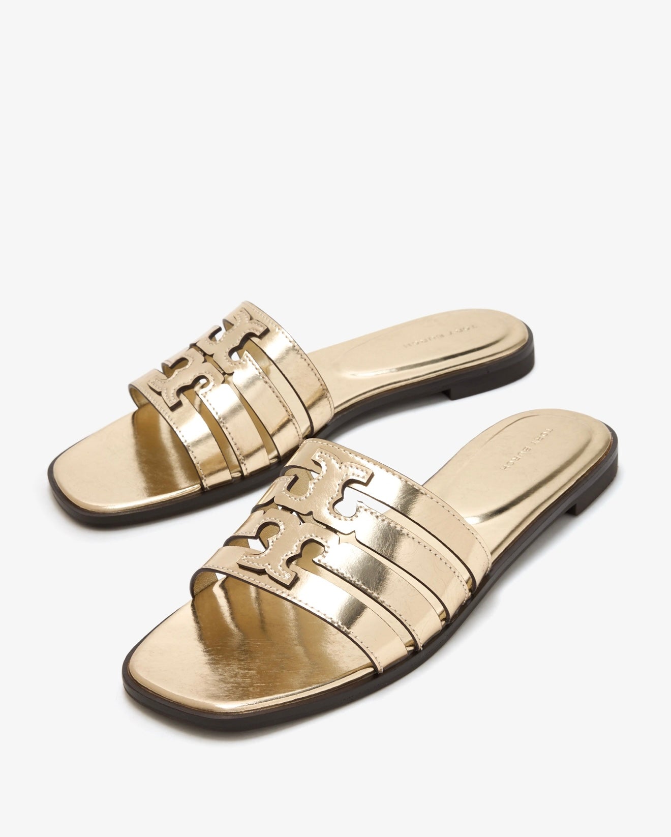 Tory Burch Ines Cage Slide Sandals (Spark/Gold)