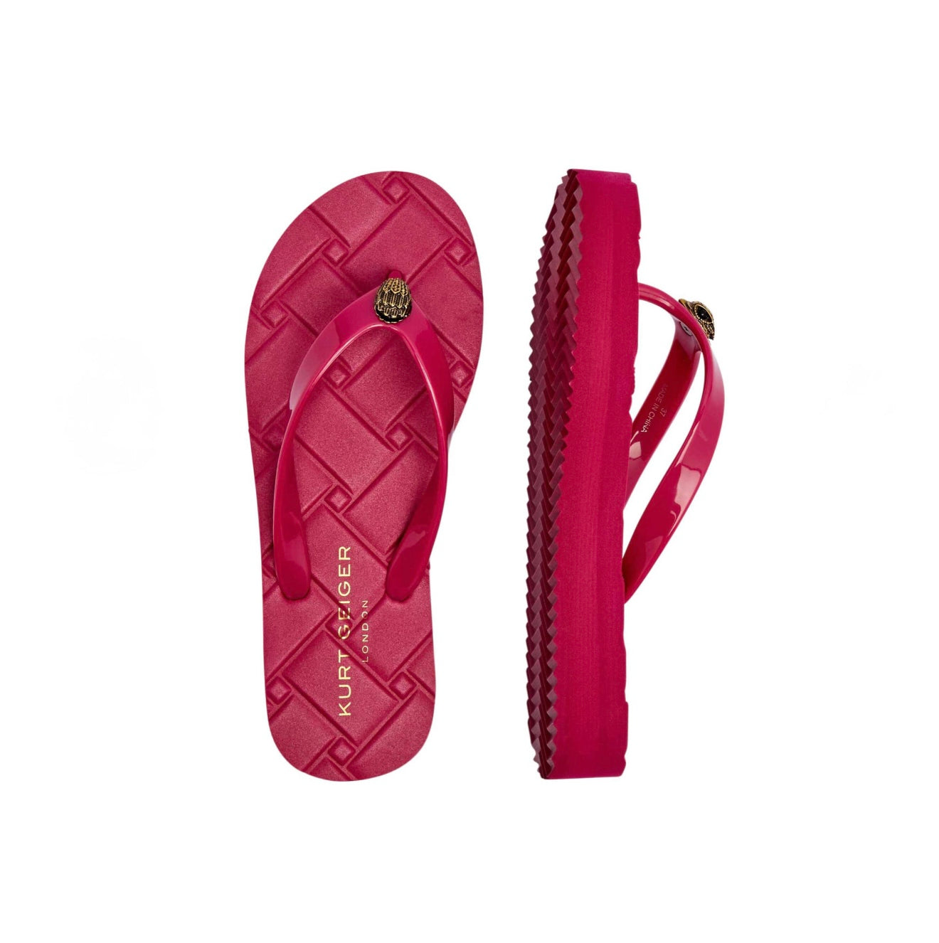 Kurt Geiger Kensington Quilted Rubber Platform Thong