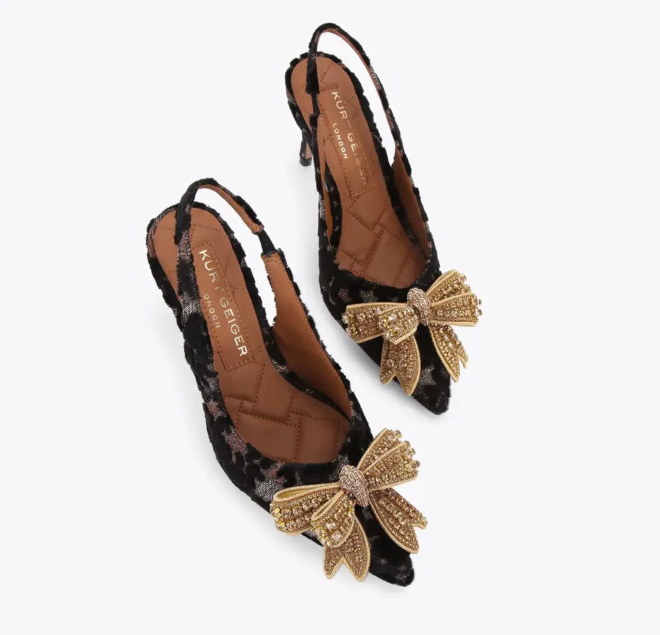 Kurt Geiger Belgravia Bow High Sling Back Heel