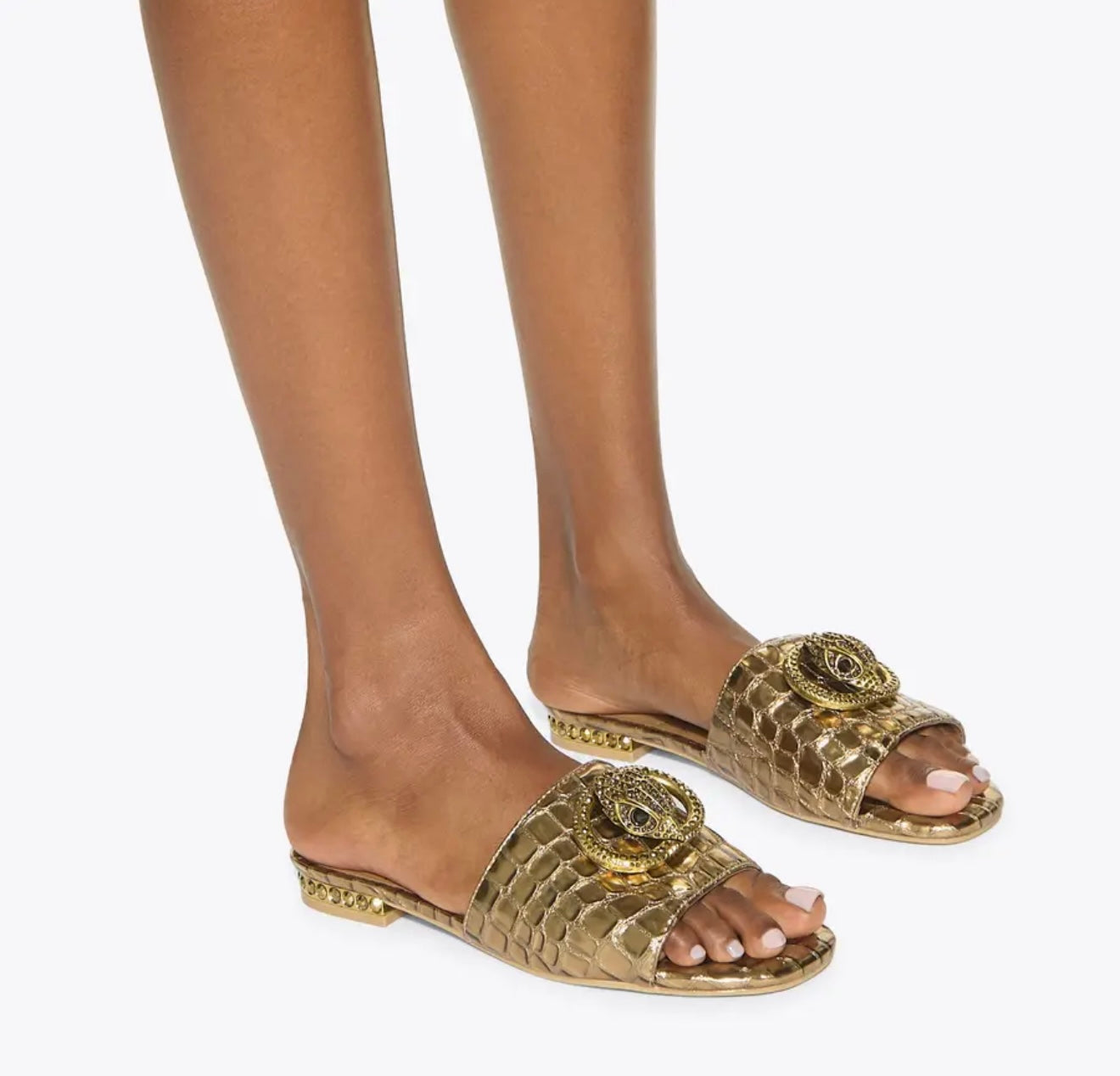 Kurt Geiger Chelsea Flat Sandal Gold