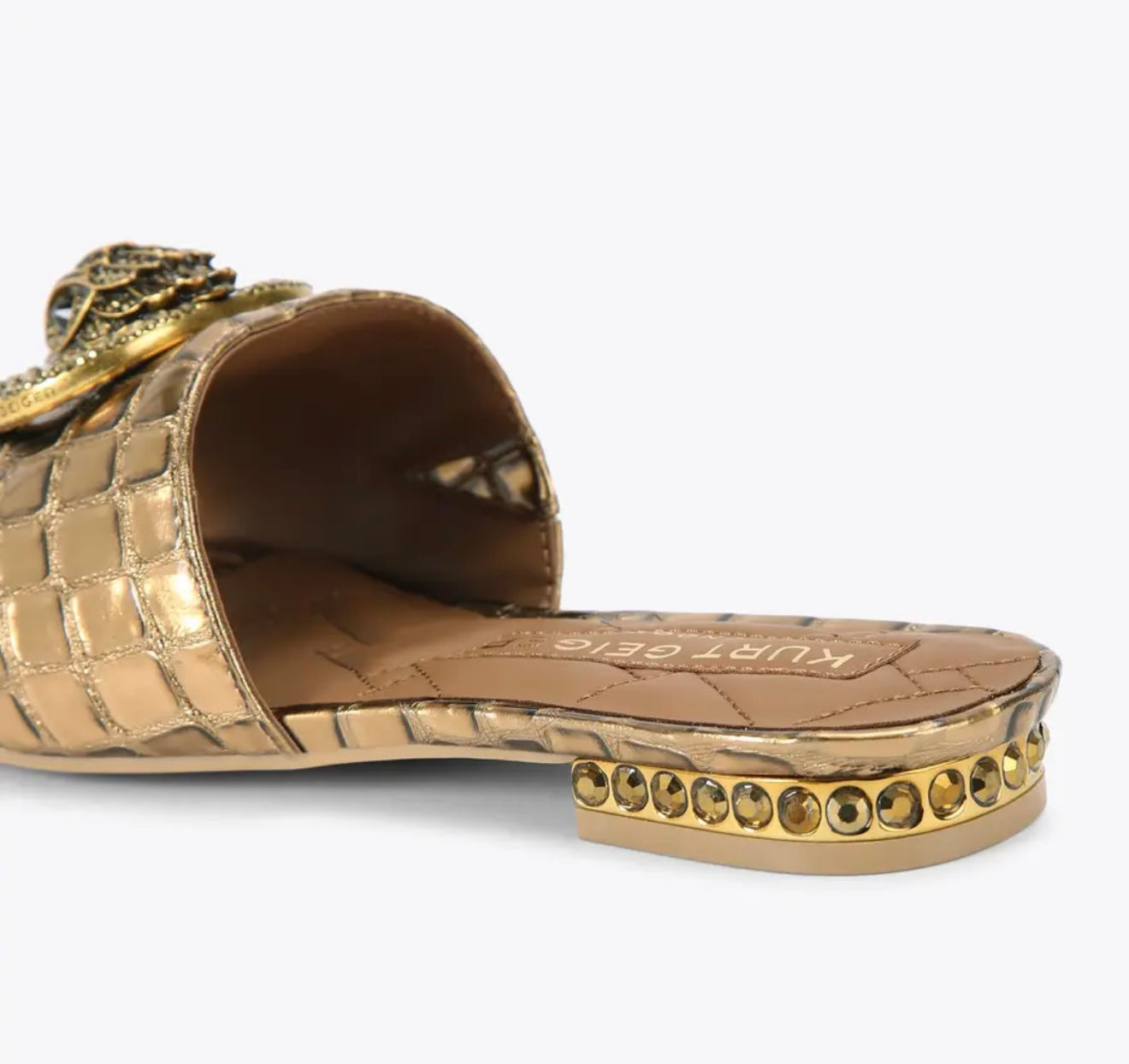 Kurt Geiger Chelsea Flat Sandal Gold