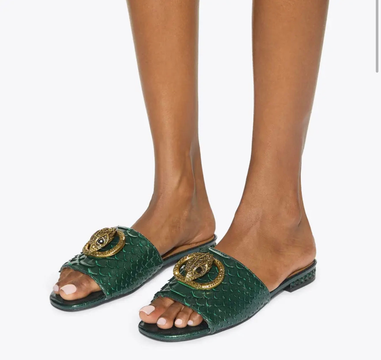 Kurt Geiger Chelsea Flat Sandal Emerald Green