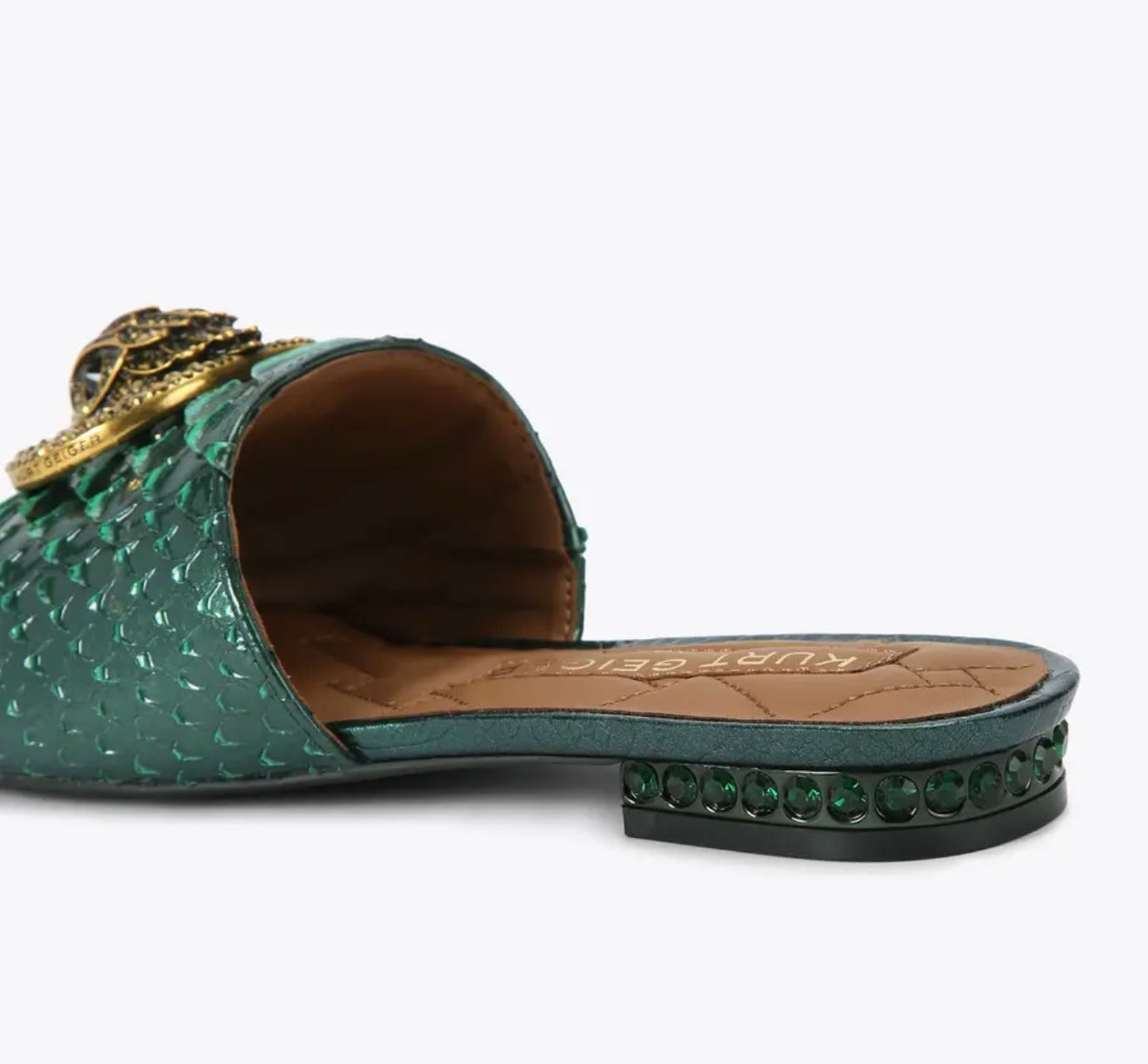 Kurt Geiger Chelsea Flat Sandal Emerald Green