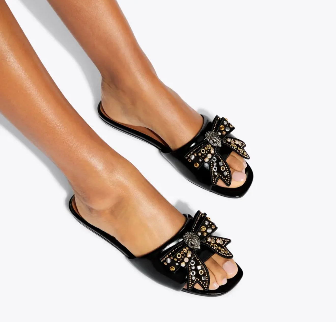 Kurt Geiger Kensington Bow Flat Sandals