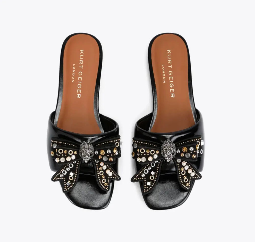 Kurt Geiger Kensington Bow Flat Sandals