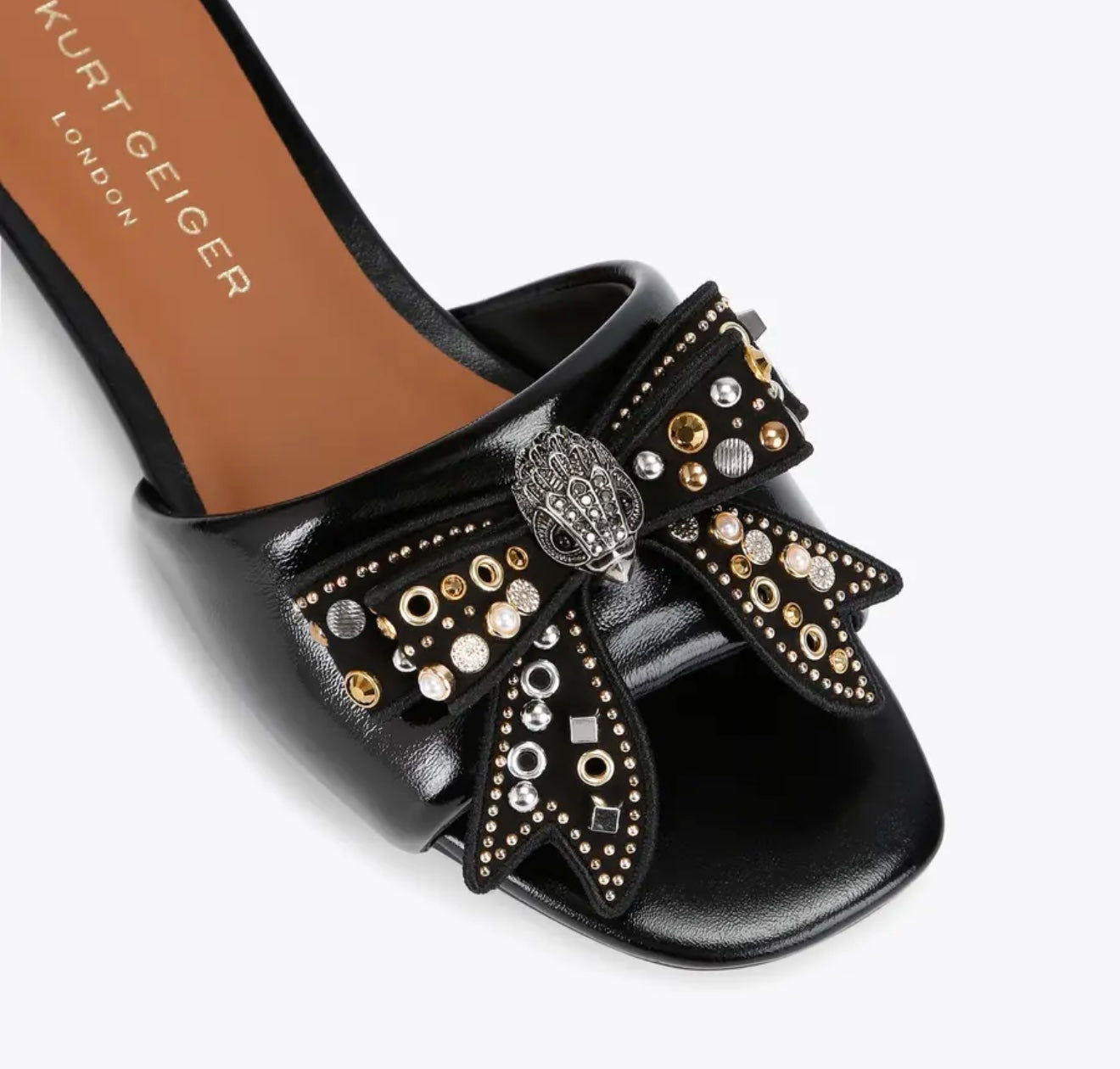 Kurt Geiger Kensington Bow Flat Sandals