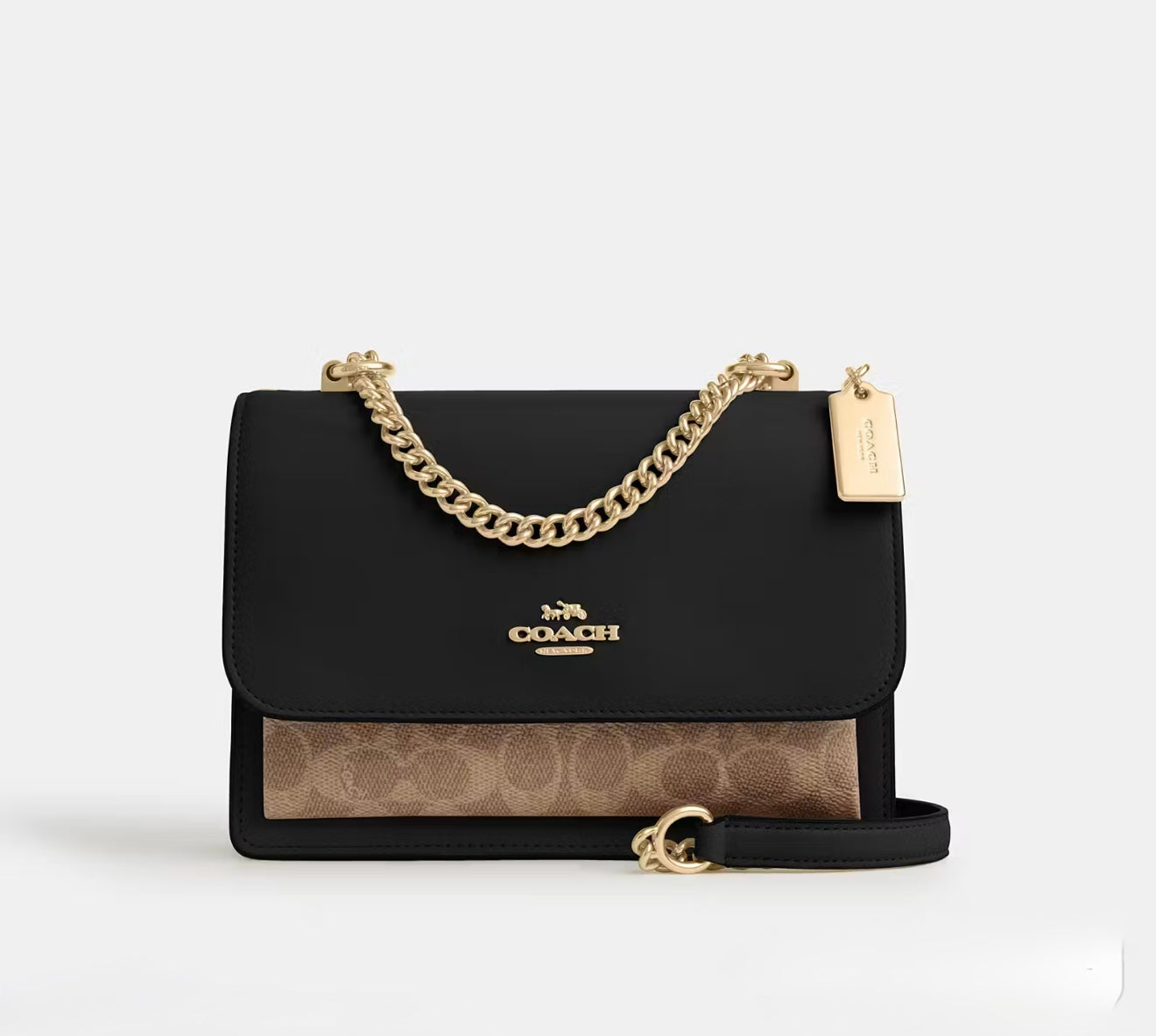 Coach Klare Crossbody Bag in Signature Canvas (Tan/Black Multi)