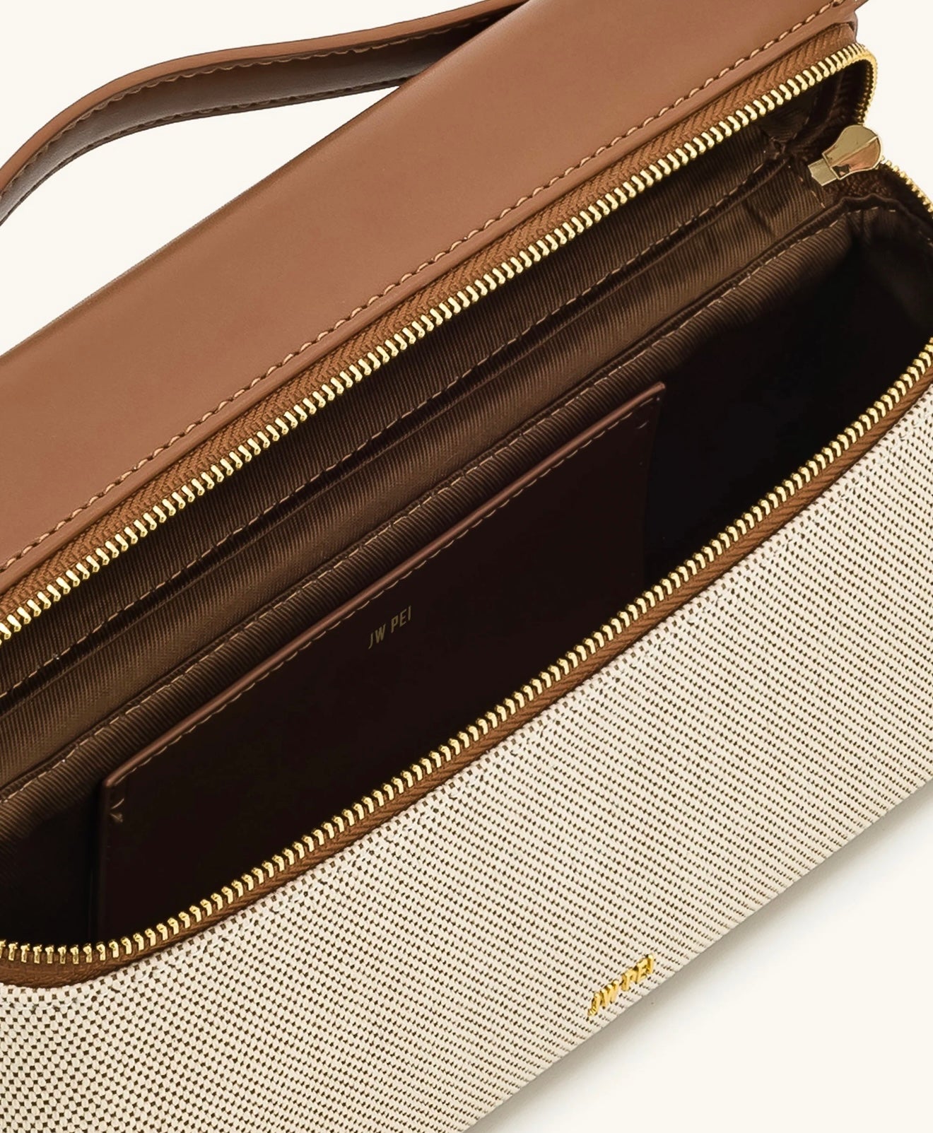 JW Pei Thea Top Handle Bag (Brown Canvas)