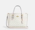Coach Mollie Tote 25 in Signature Canvas (Gold/White/Chalk)