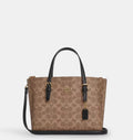 Coach Mollie Tote Bag 25 in Signature Canvas (Gold/Tan/Black)