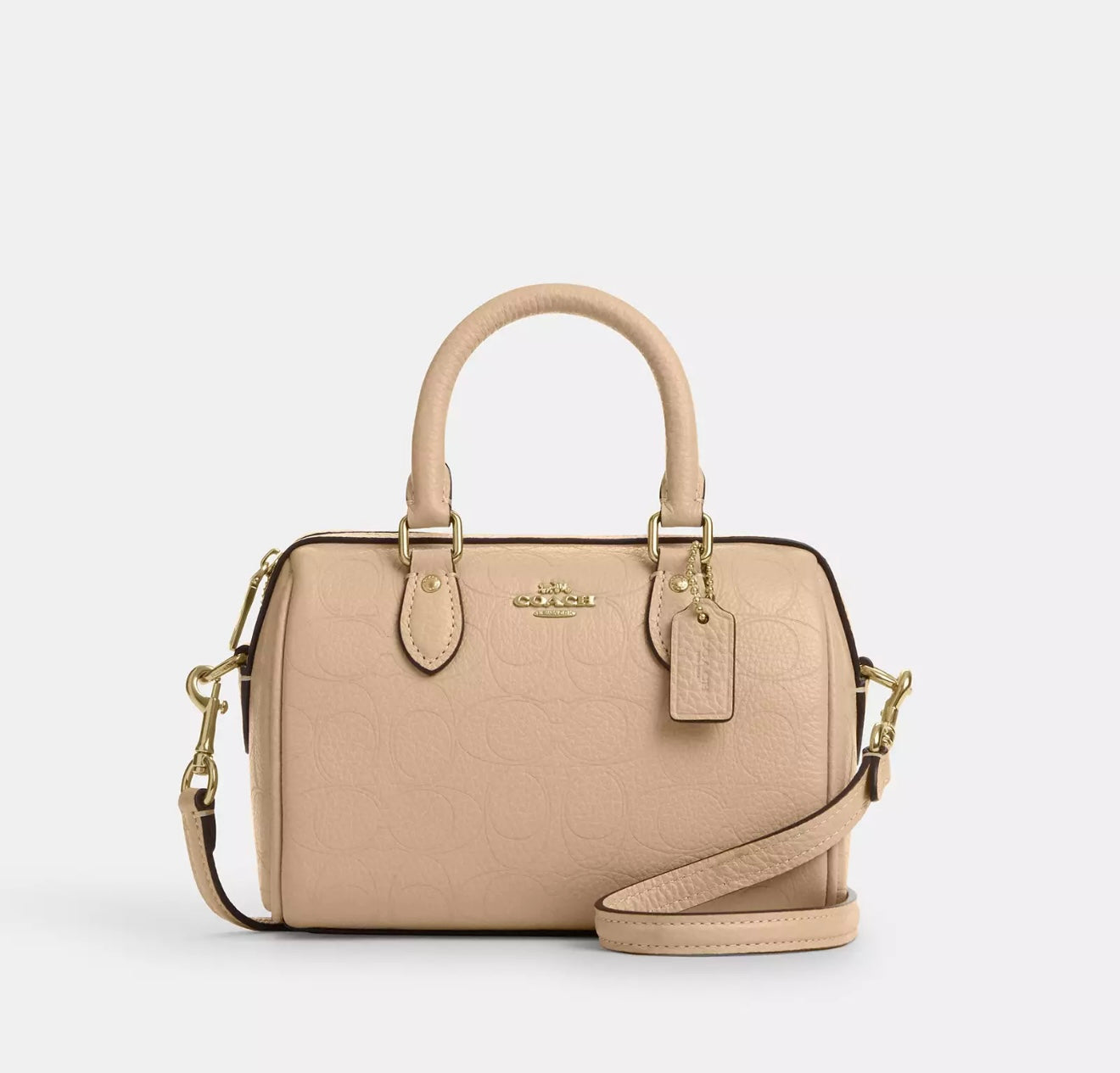 Coach Rowan Crossbody Bag in Signature Canvas (Gold/Oat)