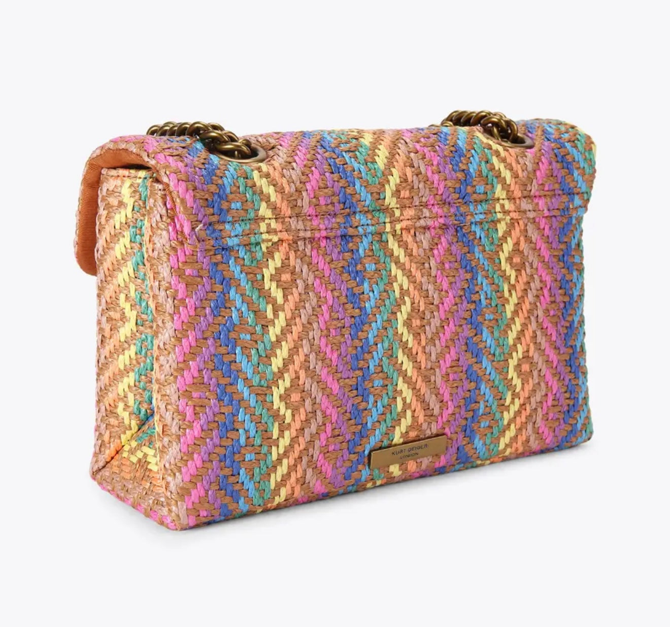 Kurt Geiger Kensington Rainbow Woven Bag (Large)