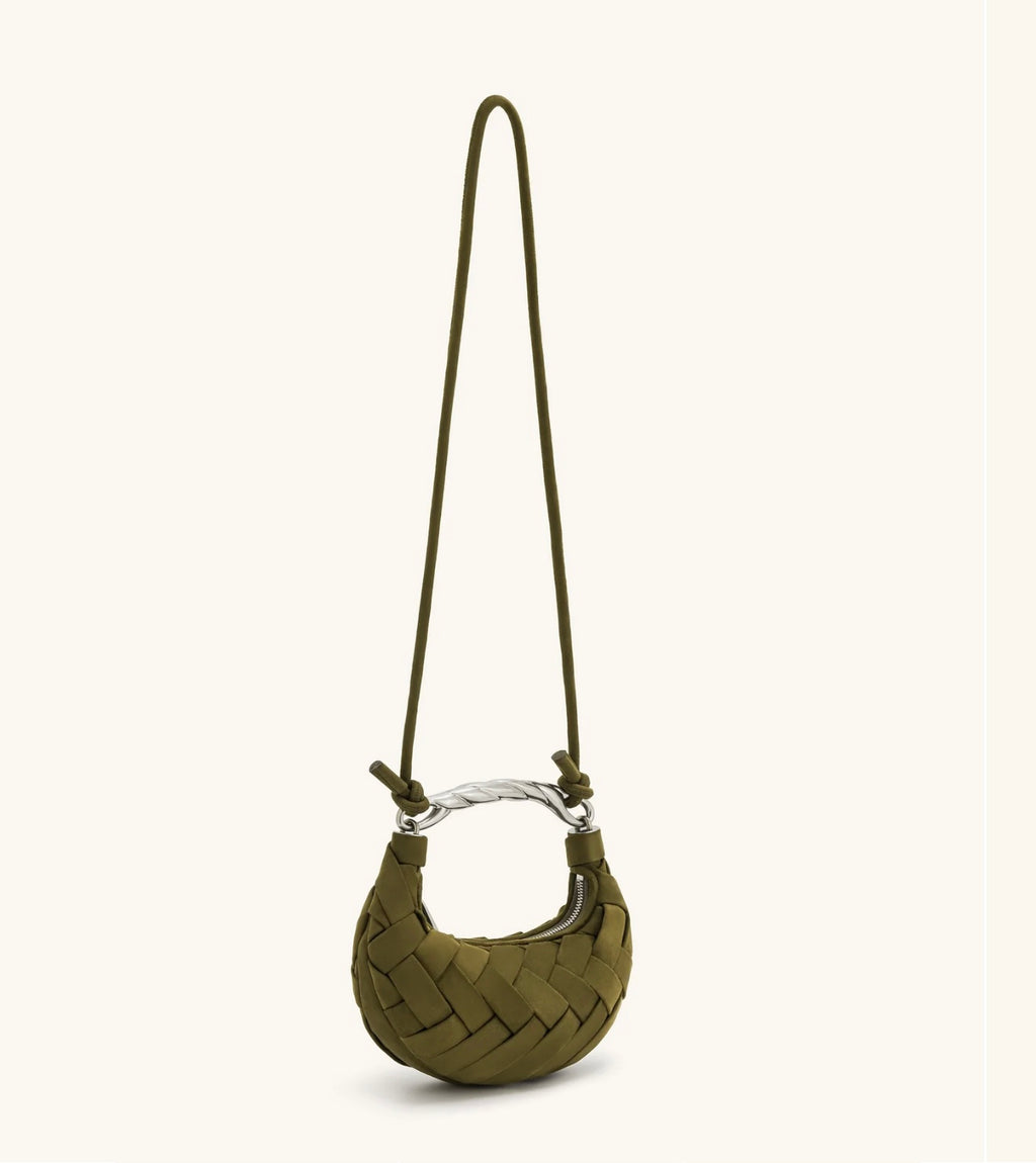 JW Pei Orla Weave Handbag (Dark Olive)