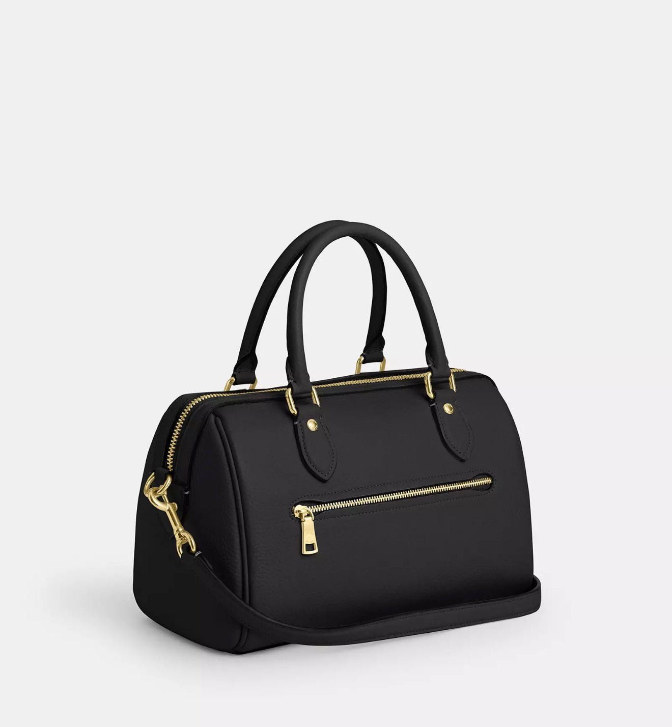 Coach Rowan Satchel Bag (Black/Gold)