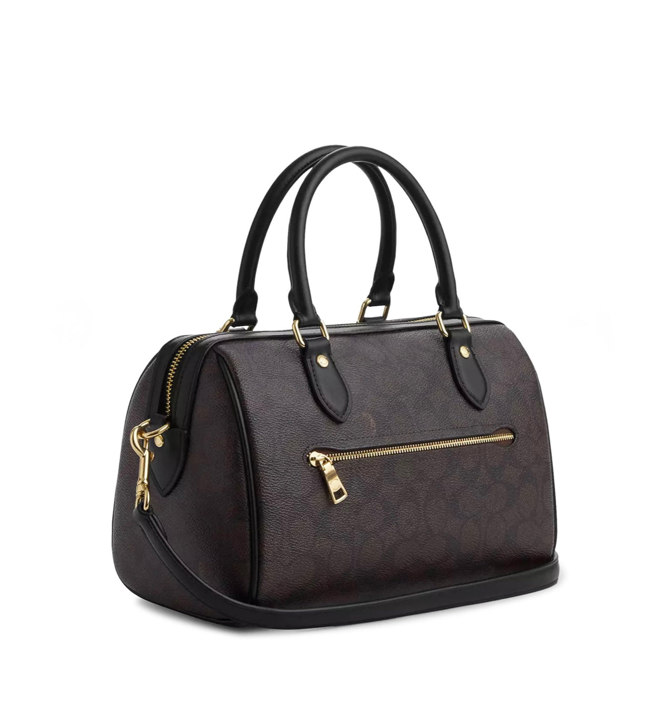 Coach Rowan Satchel Bag (Black/walnut/Brown)