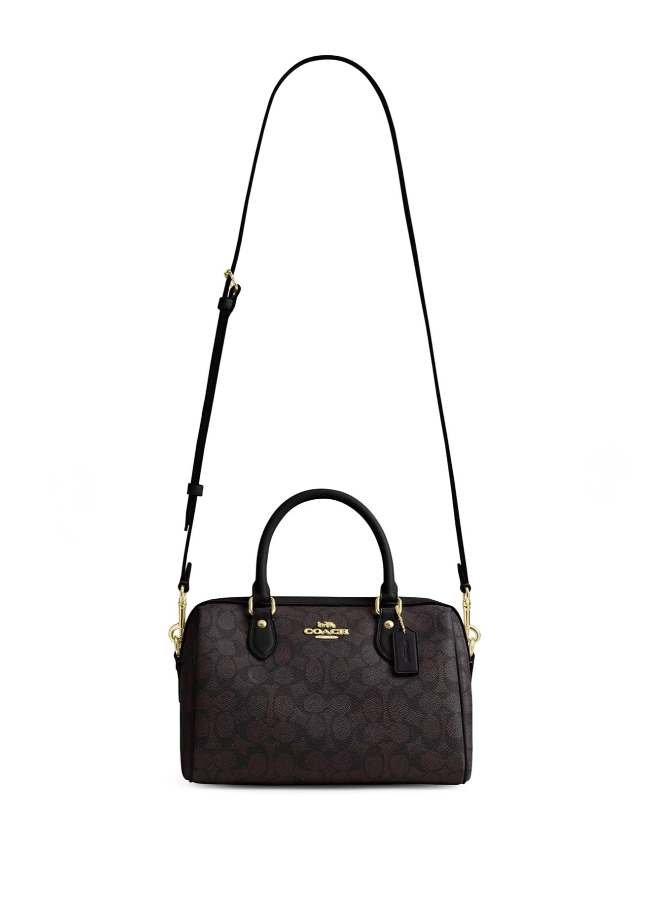 Coach Rowan Satchel Bag (Black/walnut/Brown)