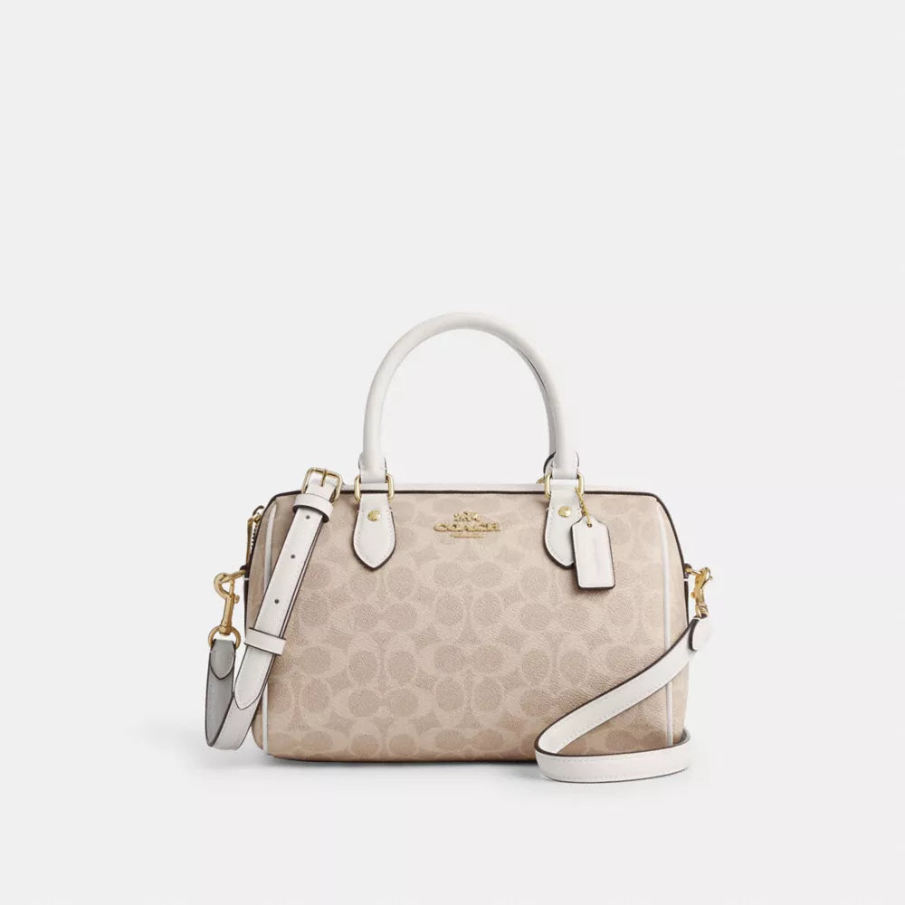 Coach Rowan Satchel Bag (Sand/Chalk)