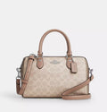 Coach Rowan Satchel Bag (Silver/Sand/Taupe)