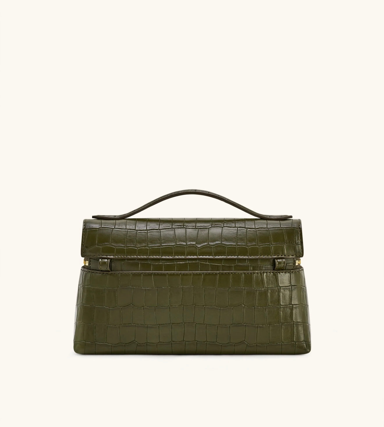 JW Pei Thea Croc Embosed Top Handle Bag (Olive Green)