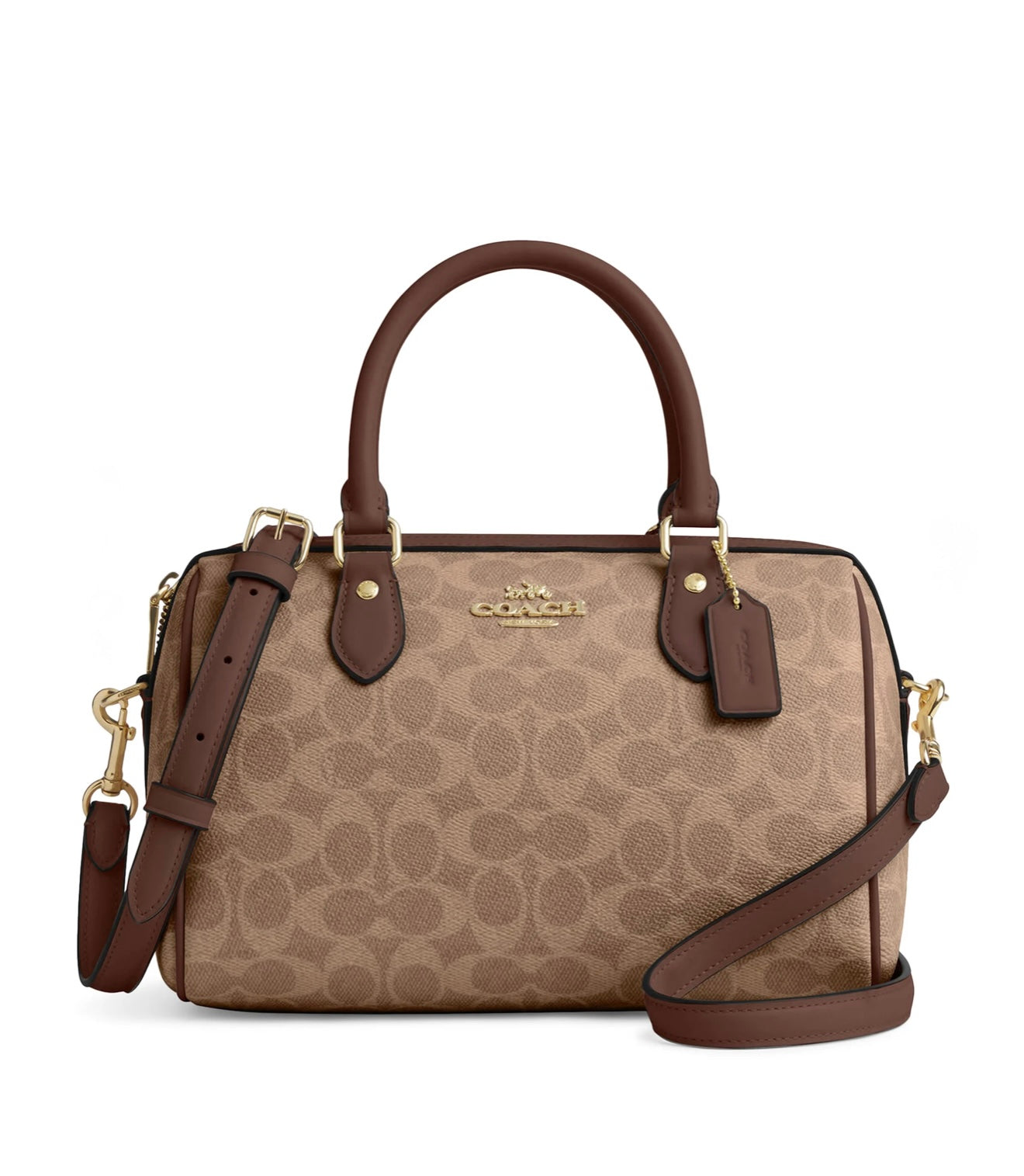 Coach Rowan Satchel Bag (Tan/Brown)