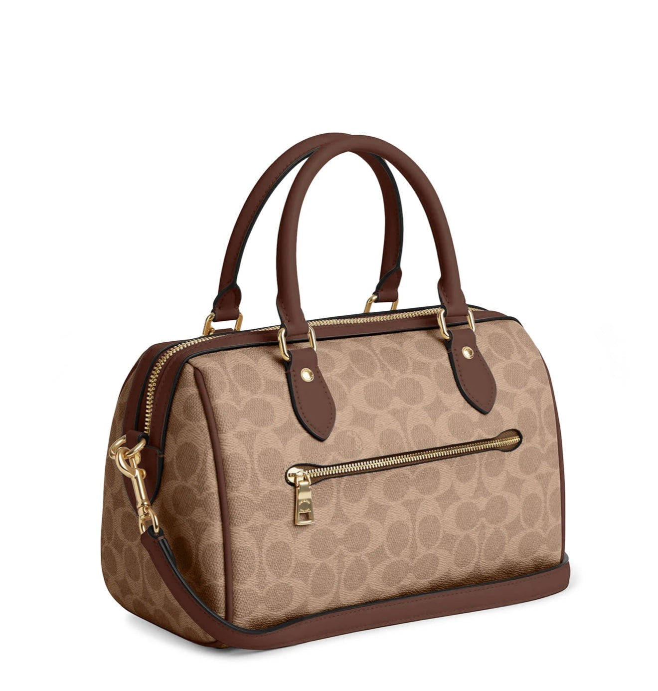 Coach Rowan Satchel Bag (Tan/Brown)