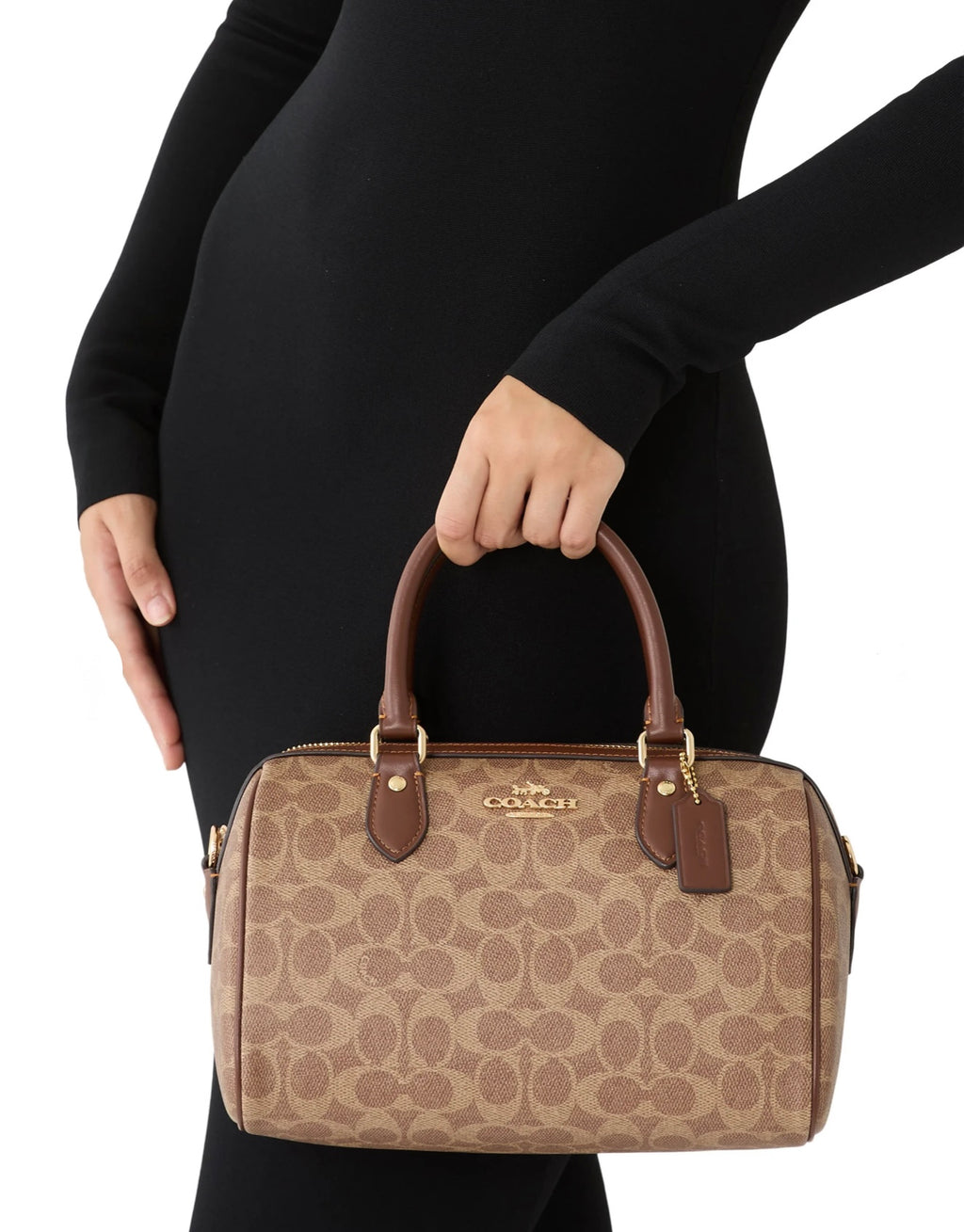 Coach Rowan Satchel Bag (Tan/Brown)