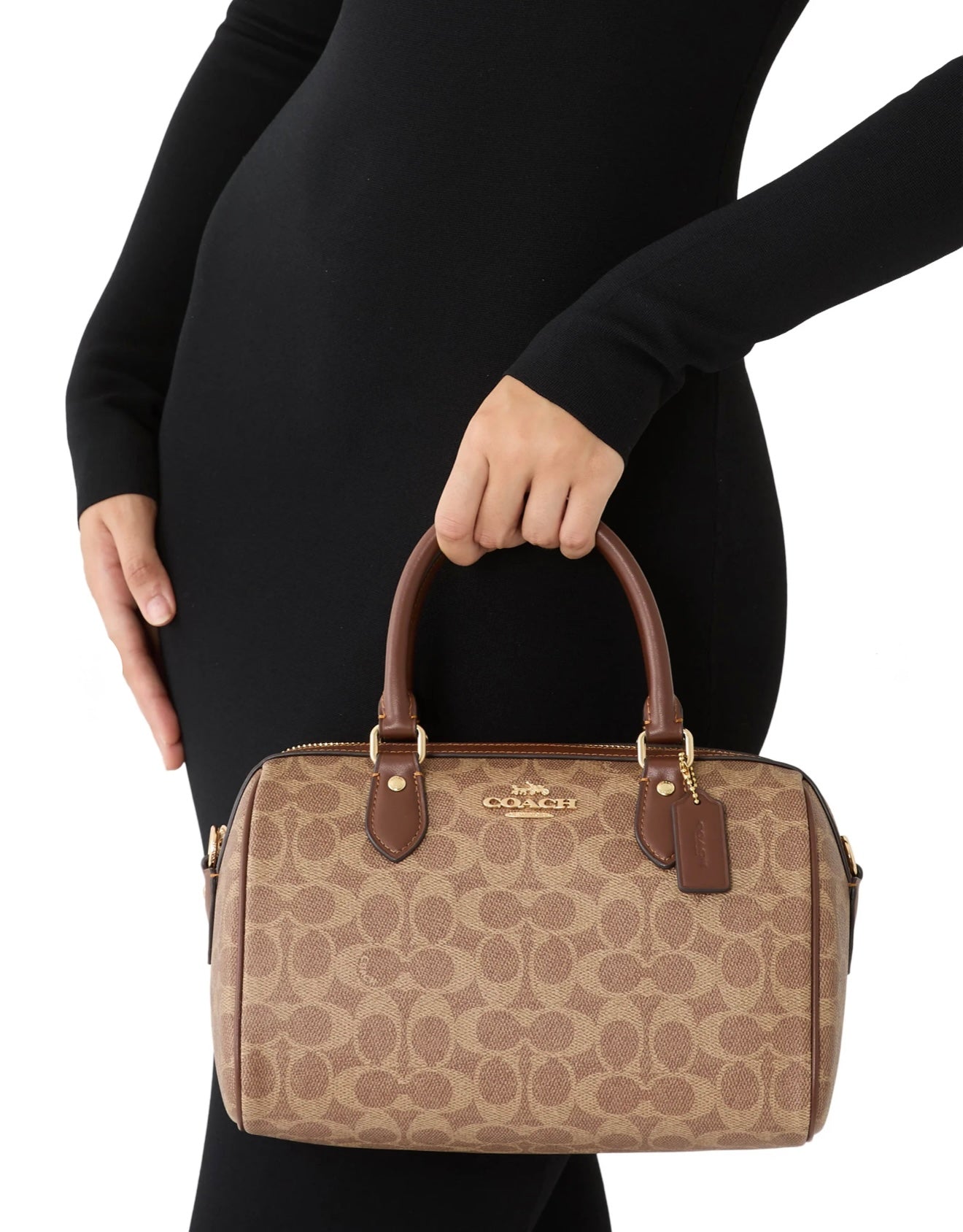 Coach Rowan Satchel Bag (Tan/Brown)