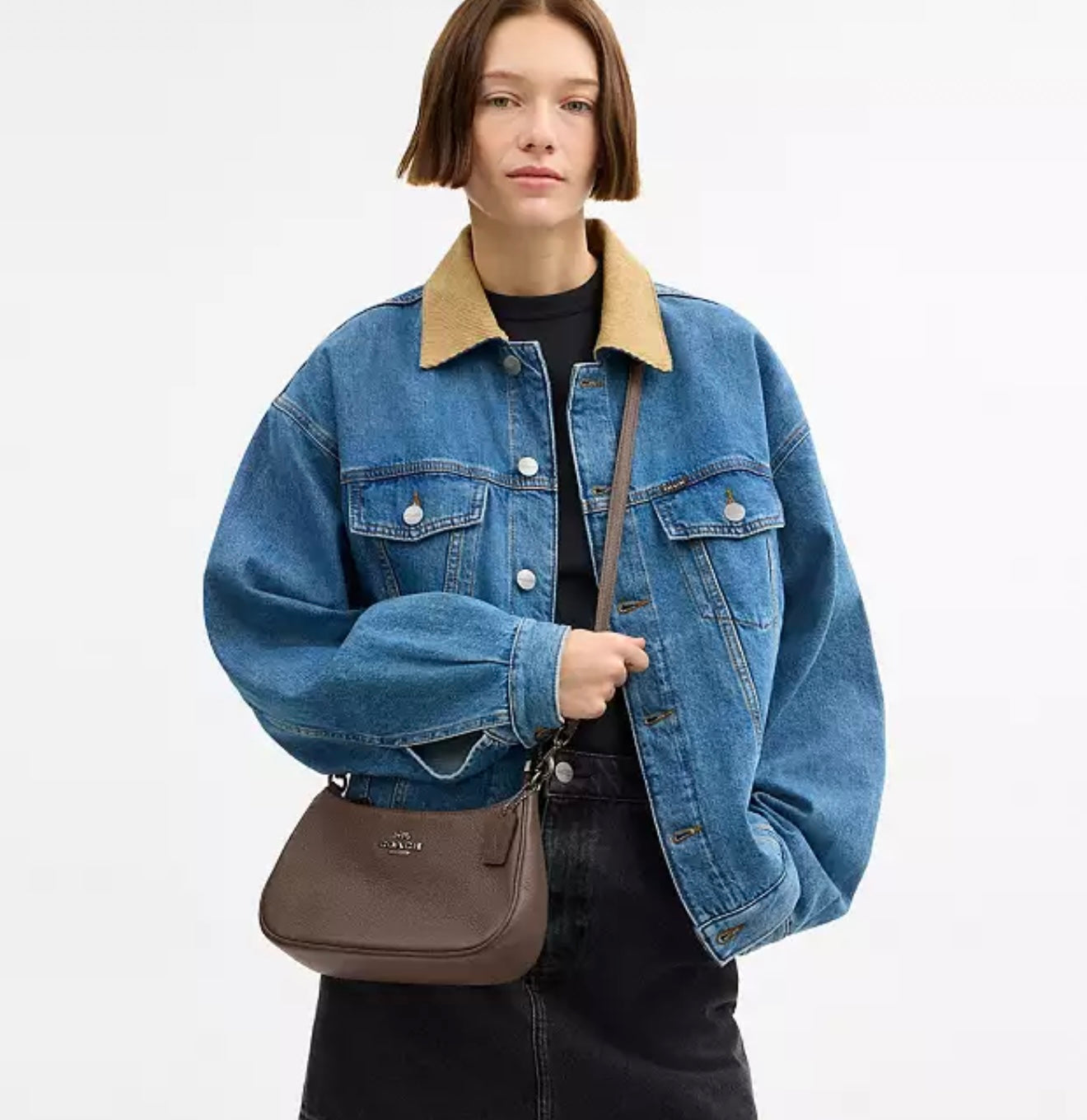 Coach Teri Shoulder Bag (Dark Stone)