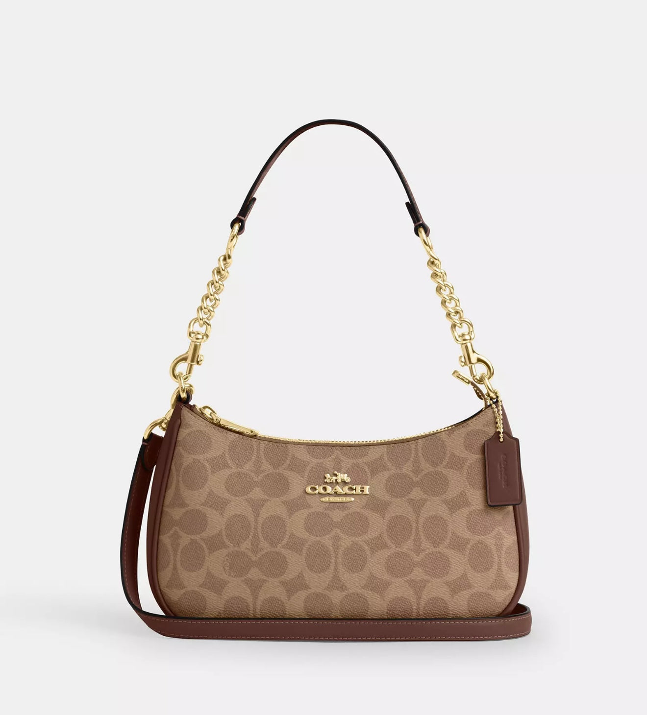 Coach Teri Shoulder Bag (Gold/Tan/Brown)