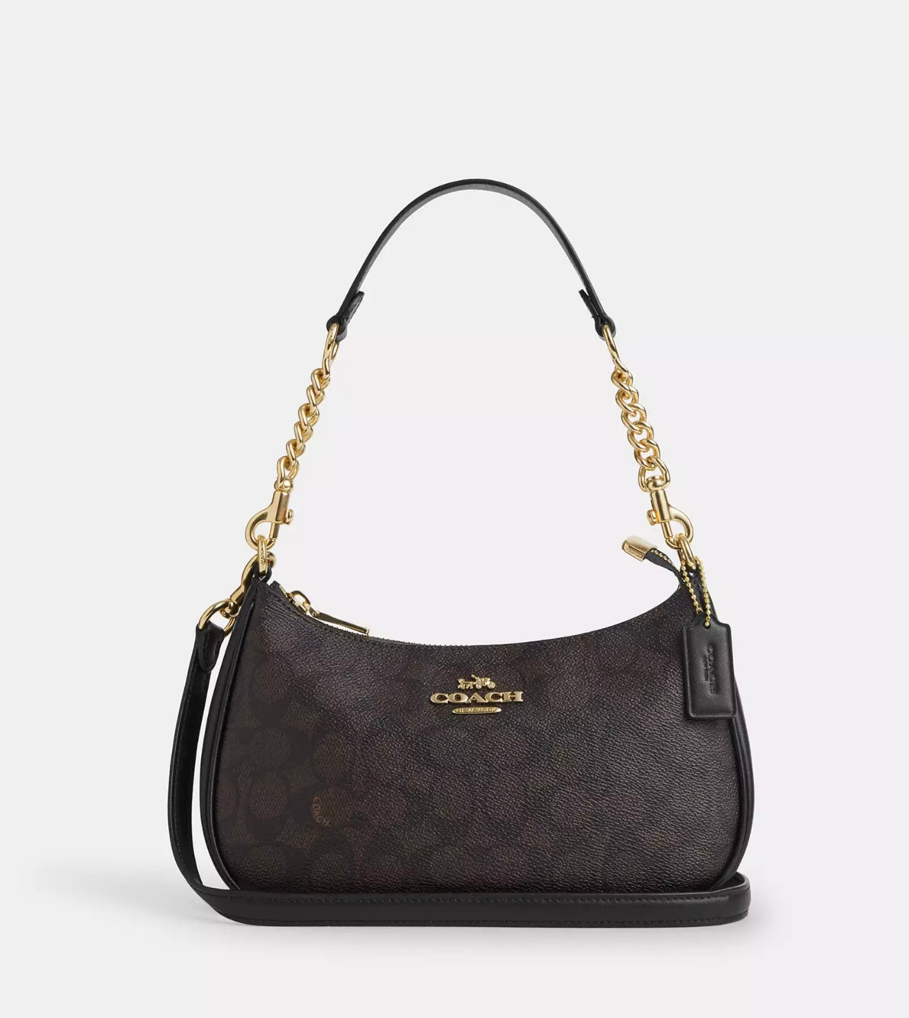 Coach Teri Shoulder Bag (Gold/Walnut/Black)