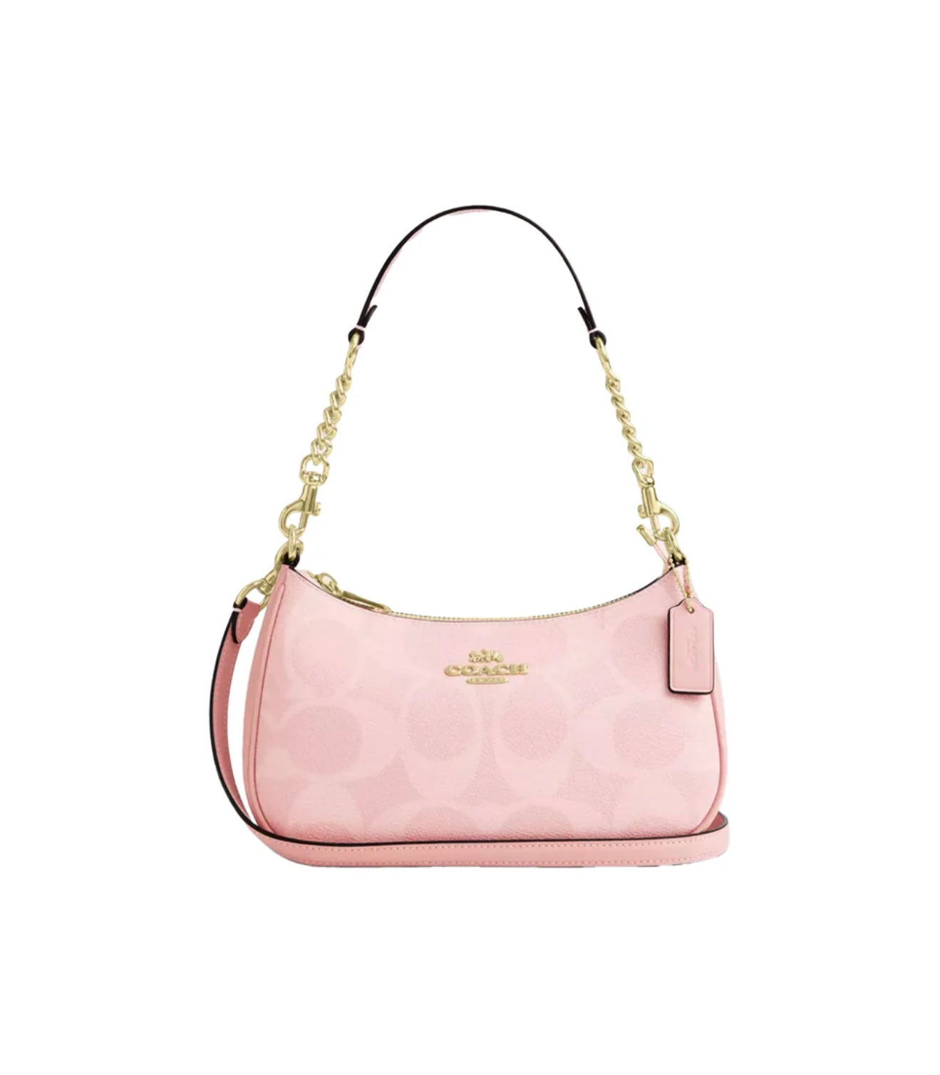 Coach Teri Shoulder Bag in Signature Canvas (Powder Pink)