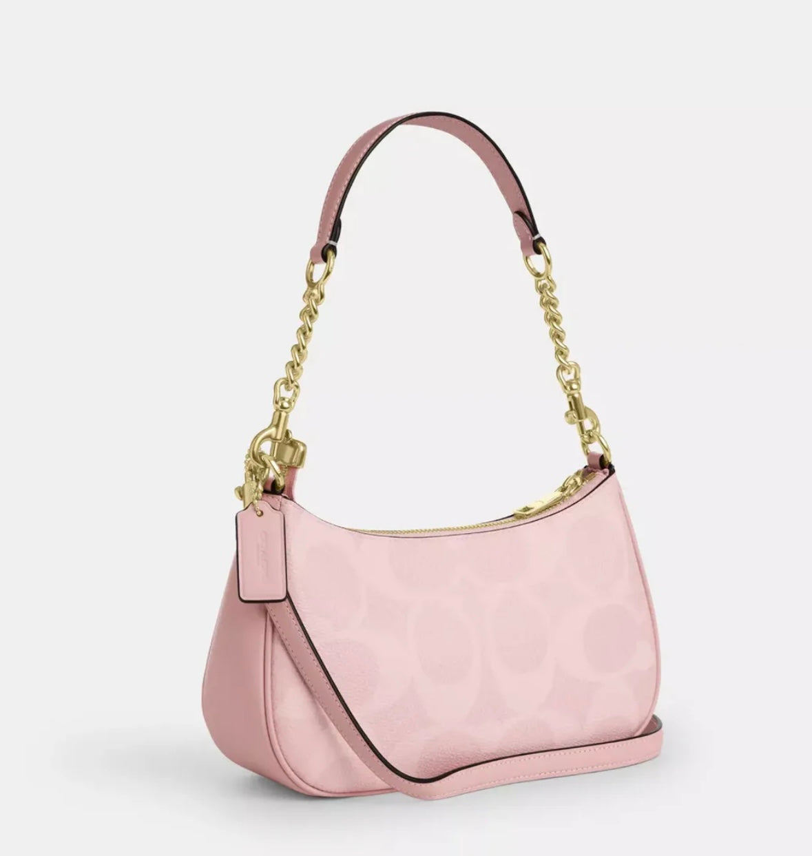 Coach Teri Shoulder Bag in Signature Canvas (Powder Pink)
