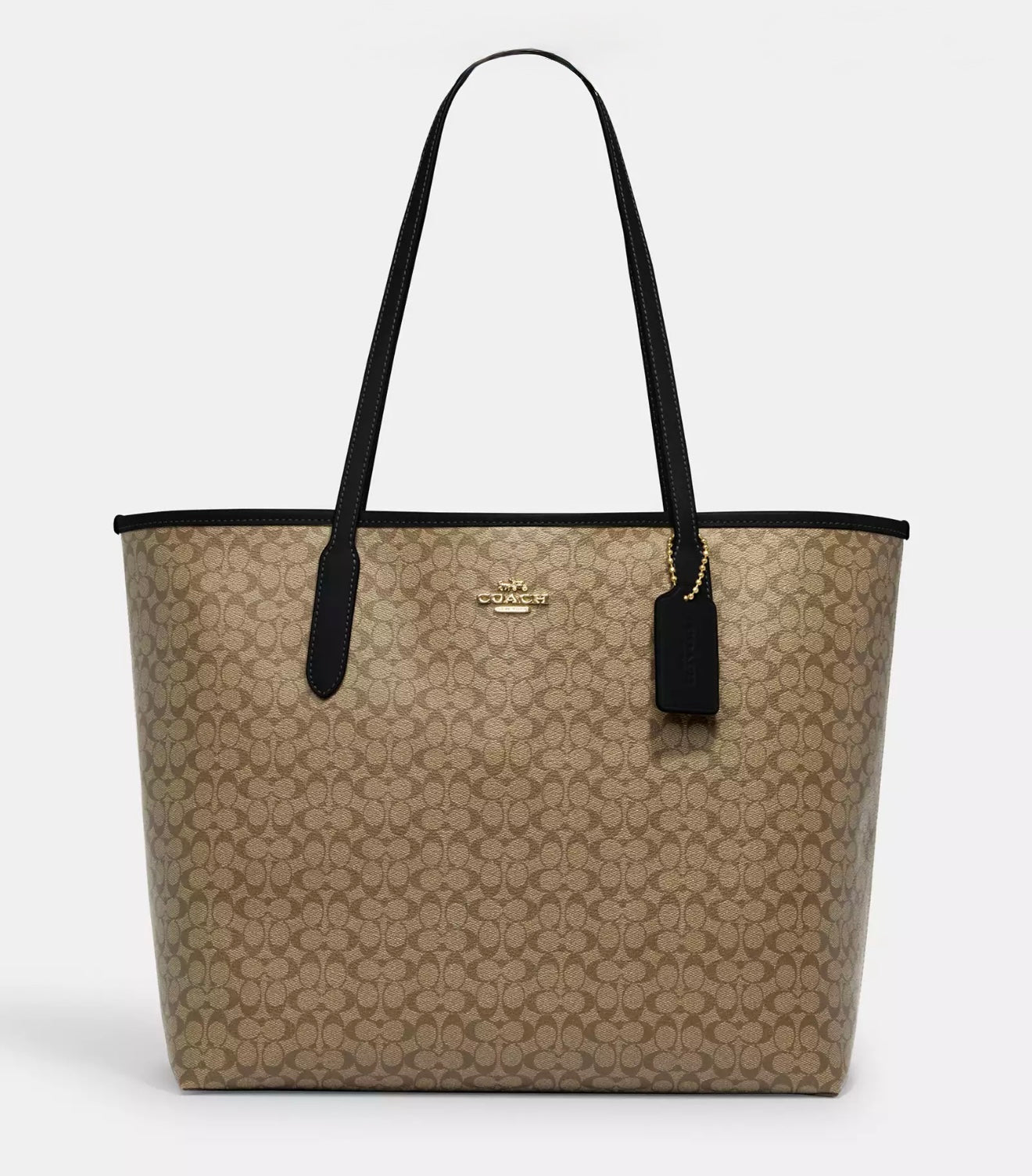 Coach City Tote Bag in Micro Signature Canvas